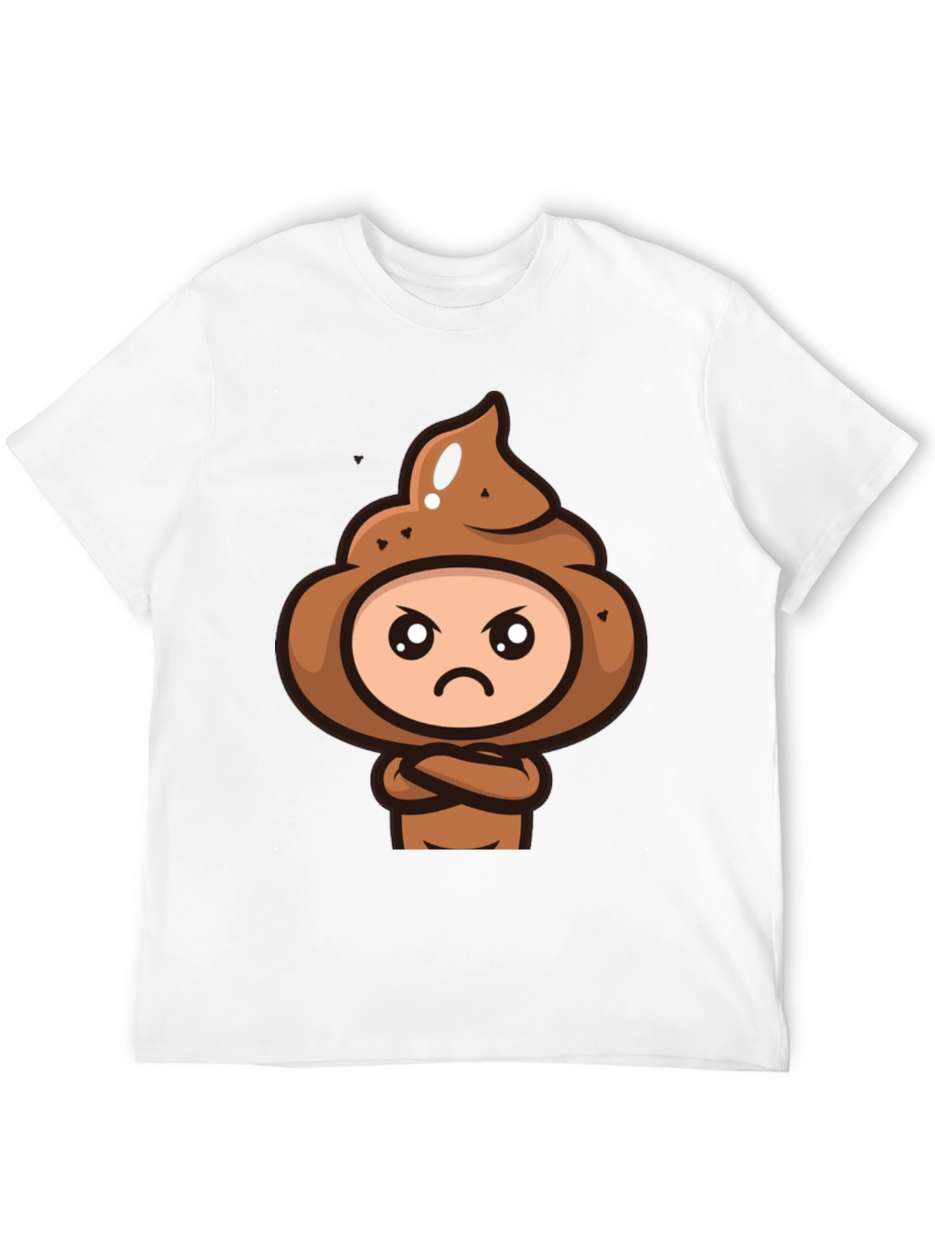 Funny Poop Emoji Graphic Black T-Shirt