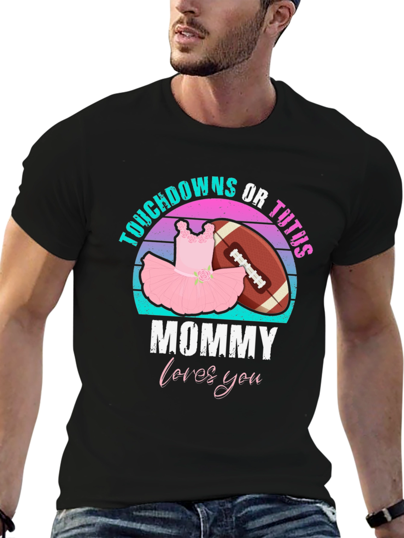Touchdowns or Tutus Mommy Shirt