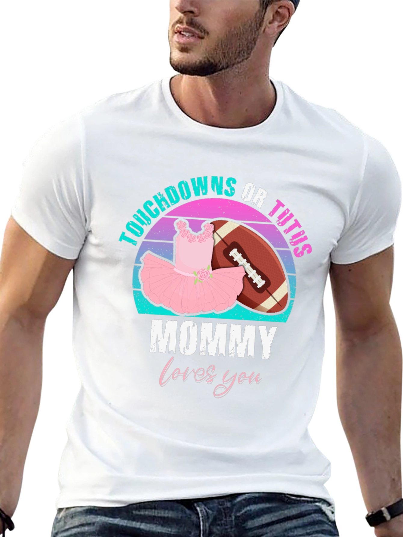 Touchdowns or Tutus Mommy Shirt