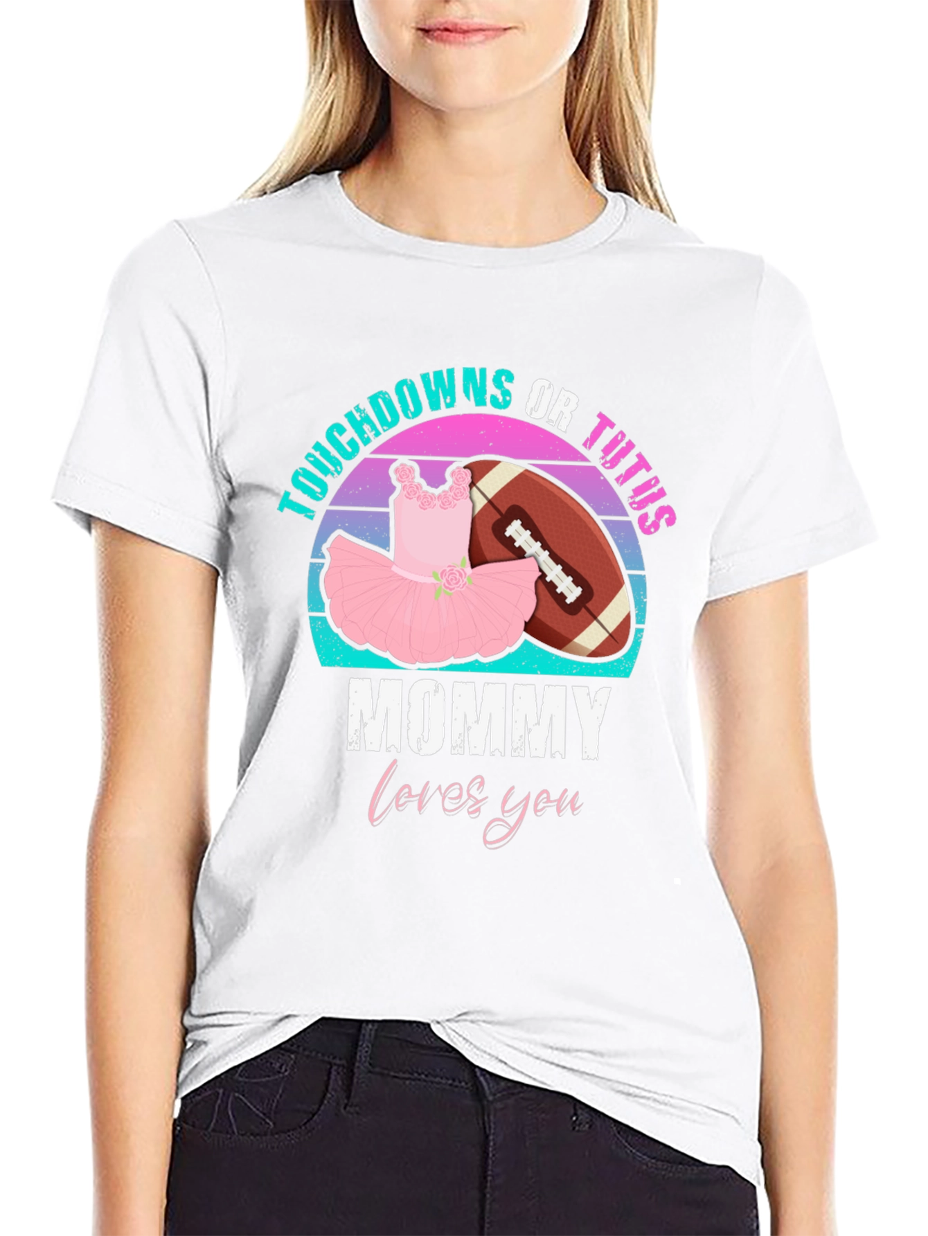 Touchdowns or Tutus Mommy Shirt