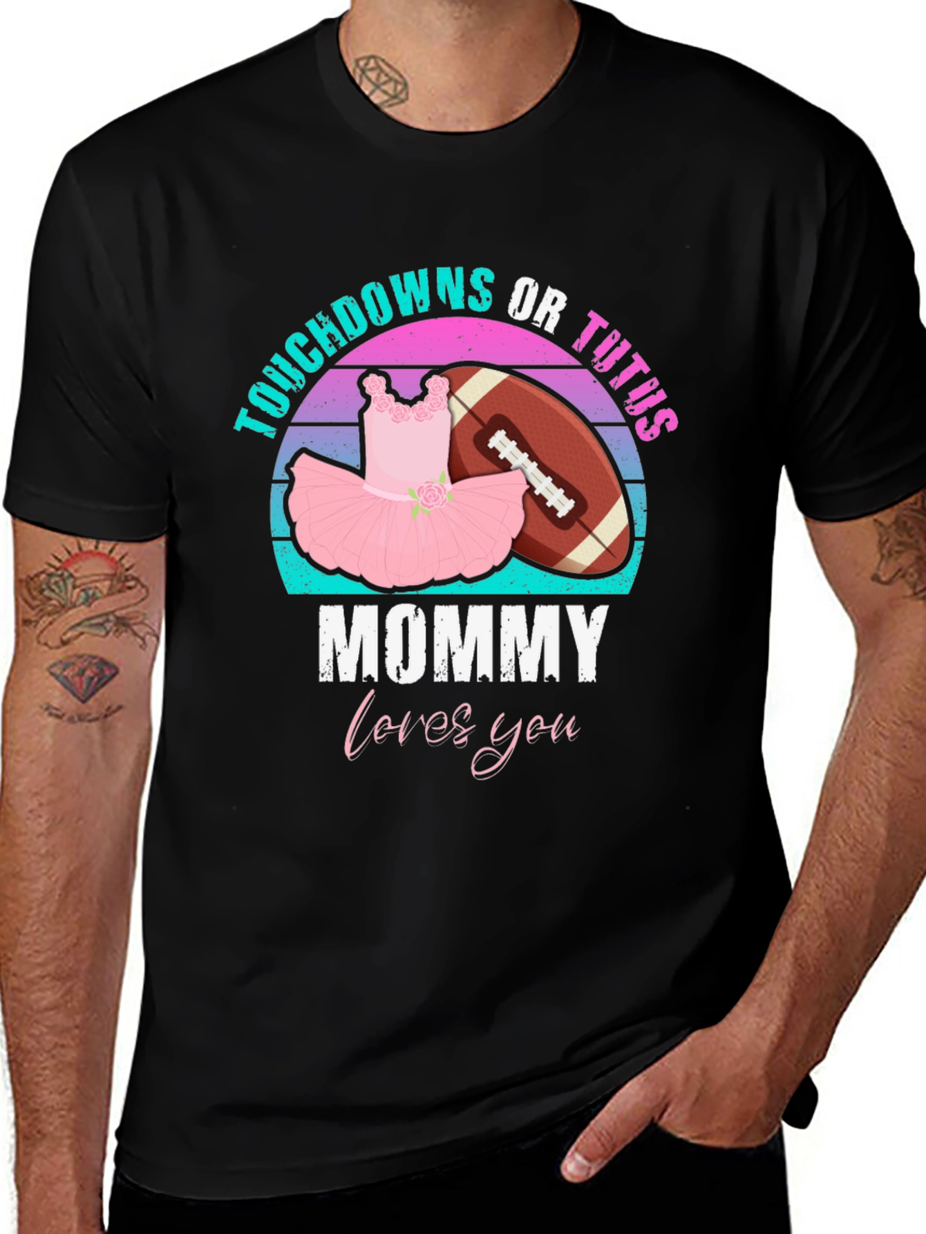 Touchdowns or Tutus Mommy Shirt