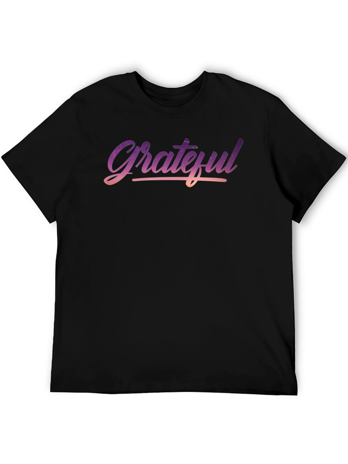 Grateful Graphic Print Black T-Shirt