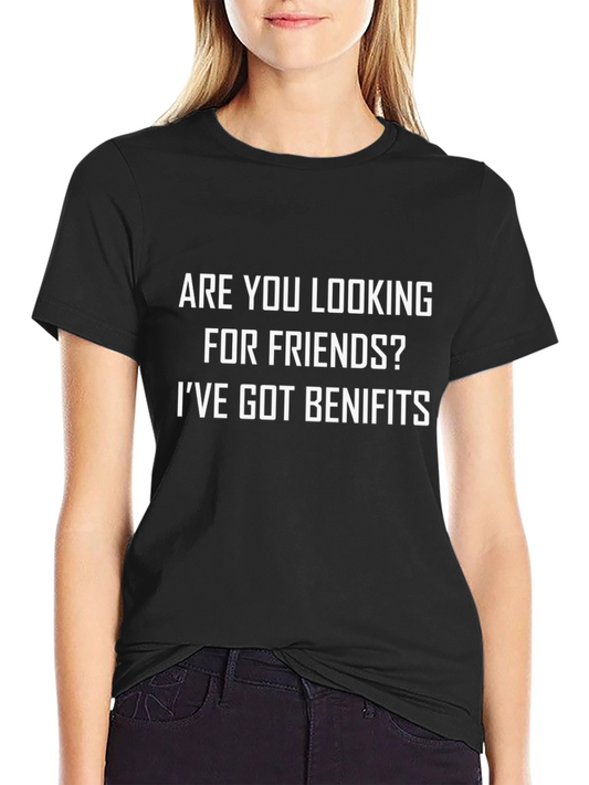 Funny Friends & Benefits Black T-Shirt