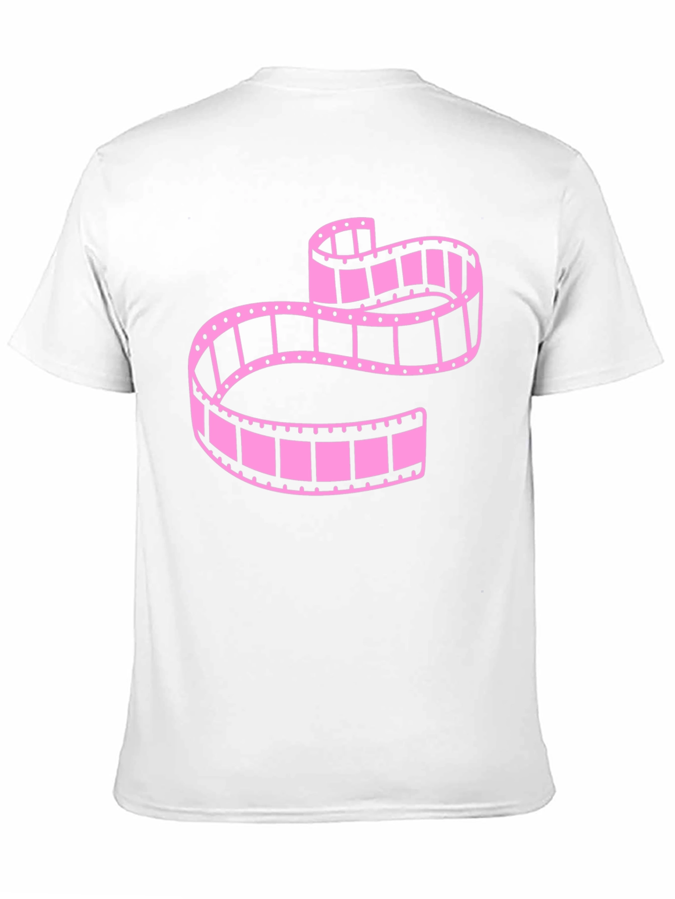 Pink Film Reel Graphic Tee - Retro Style