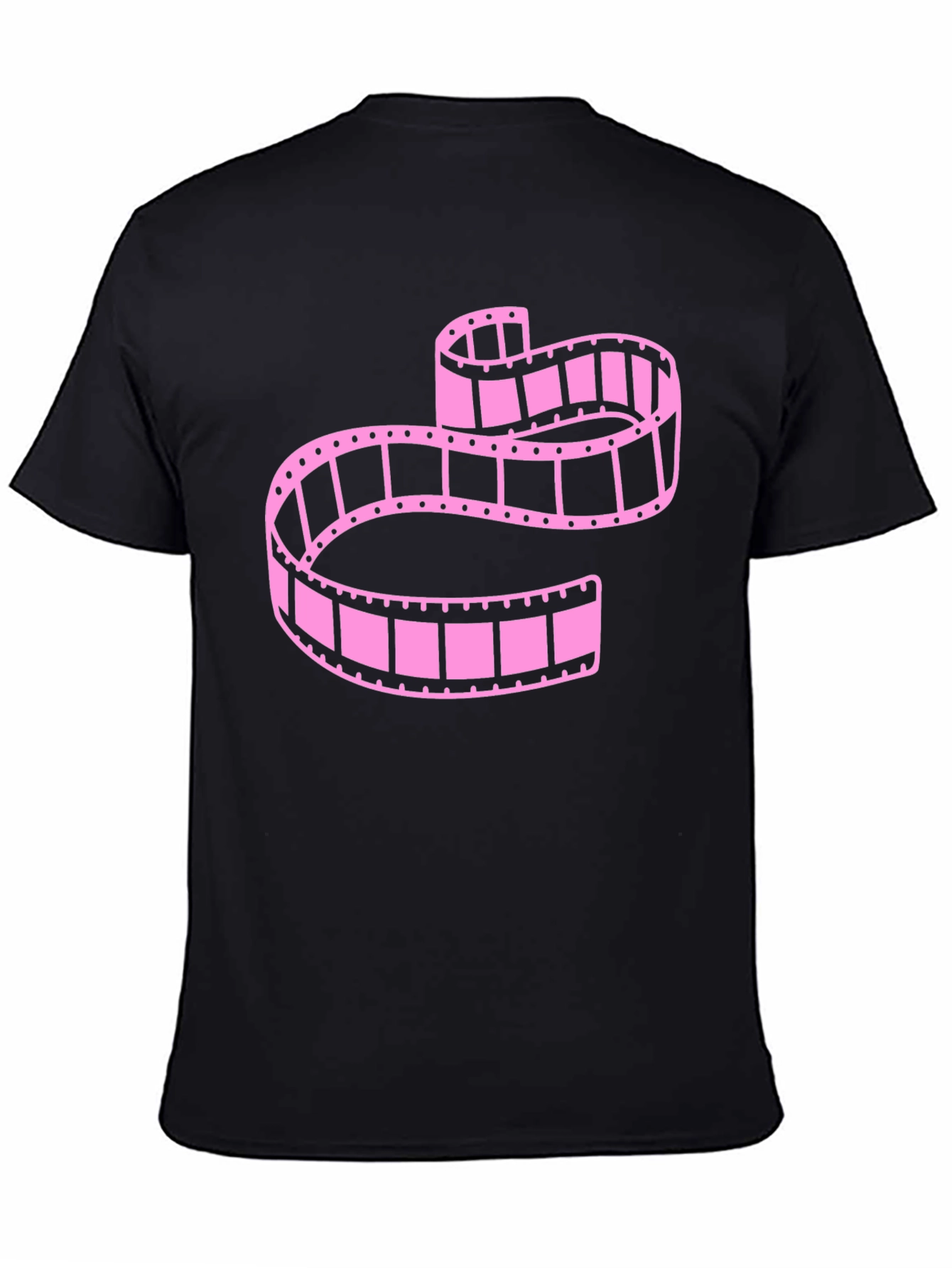 Pink Film Reel Graphic Tee - Retro Style