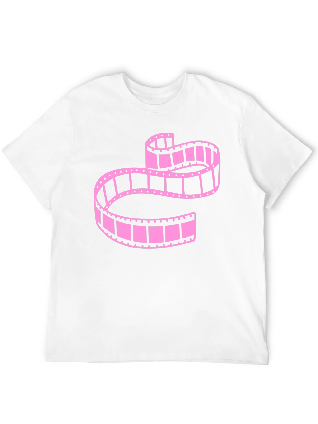 Pink Film Reel Graphic Tee - Retro Style