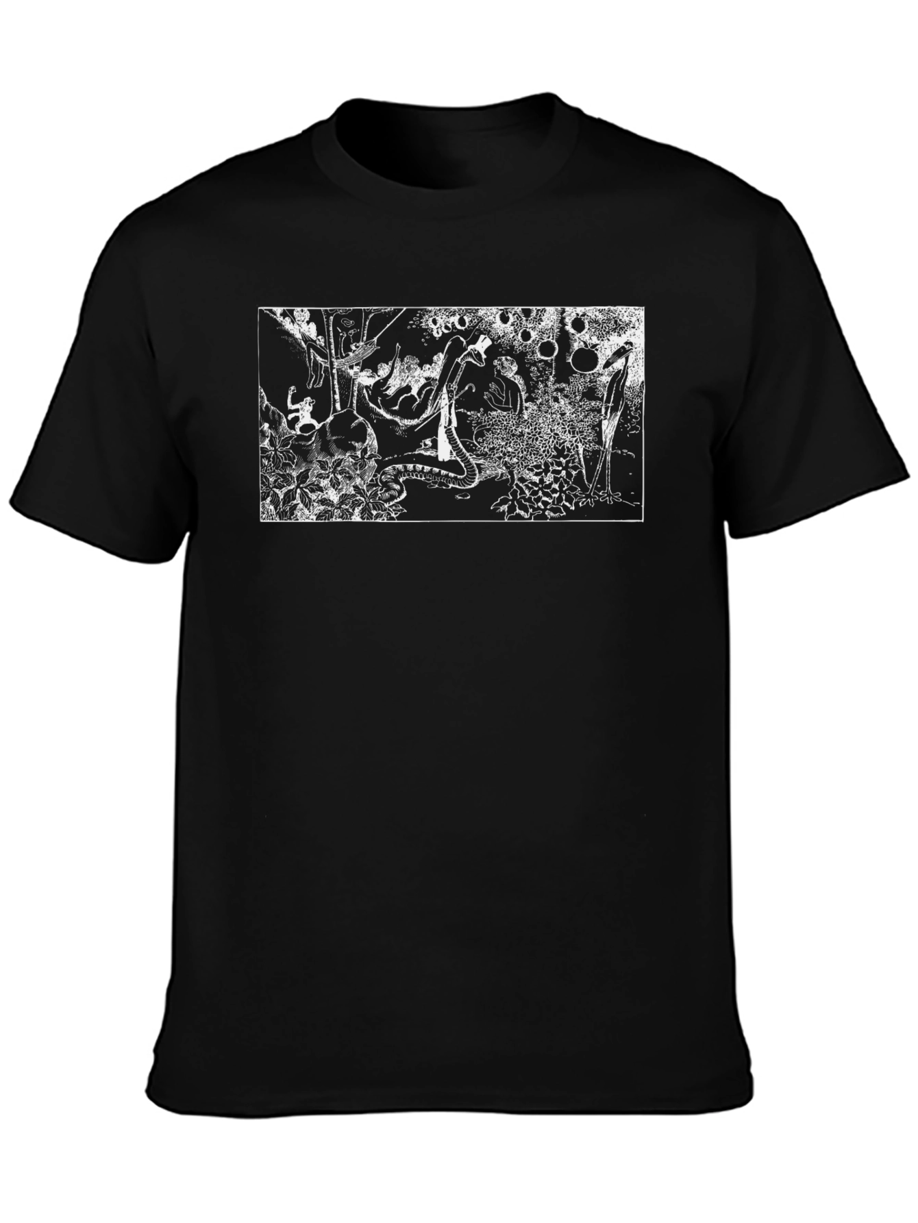 Abstract Black Graphic Tee