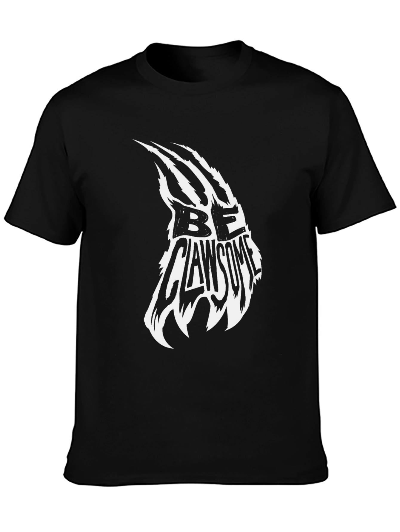 Be Clawsome Graphic Tee - Black Cotton T-Shirt