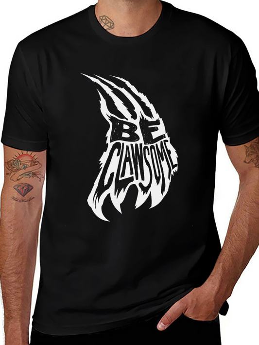 Be Clawsome Graphic Tee - Black Cotton T-Shirt