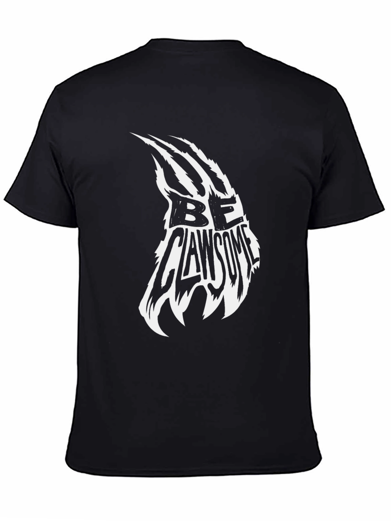 Be Clawsome Graphic Tee - Black Cotton T-Shirt