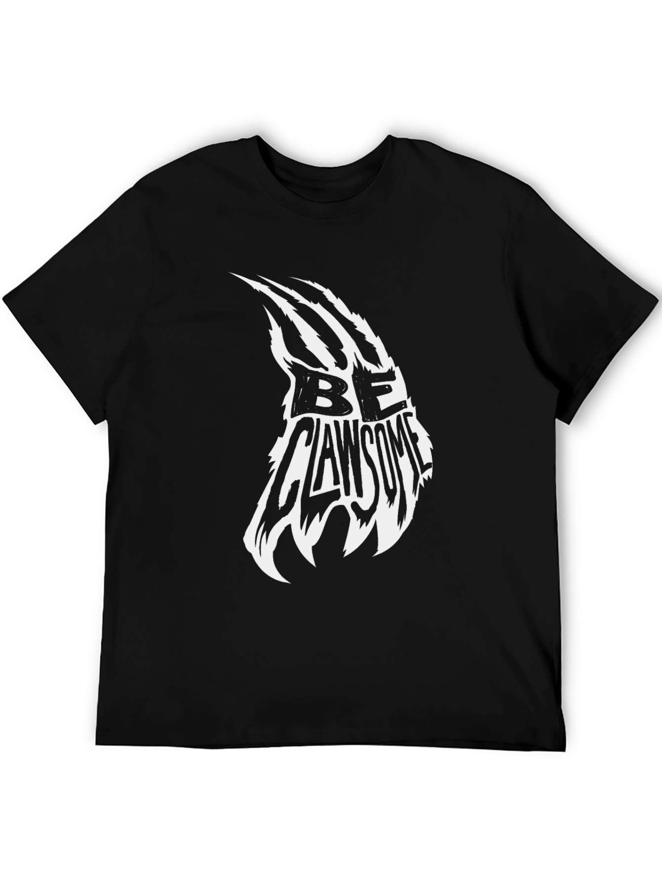 Be Clawsome Graphic Tee - Black Cotton T-Shirt