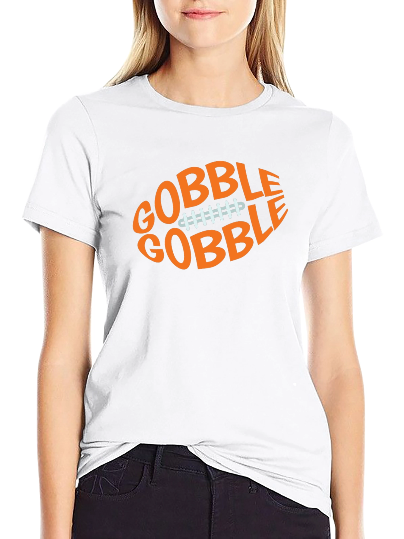 Gobble Thanksgiving Football T-Shirt