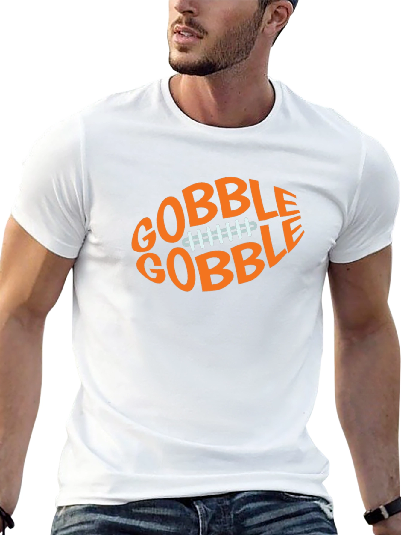 Gobble Thanksgiving Football T-Shirt