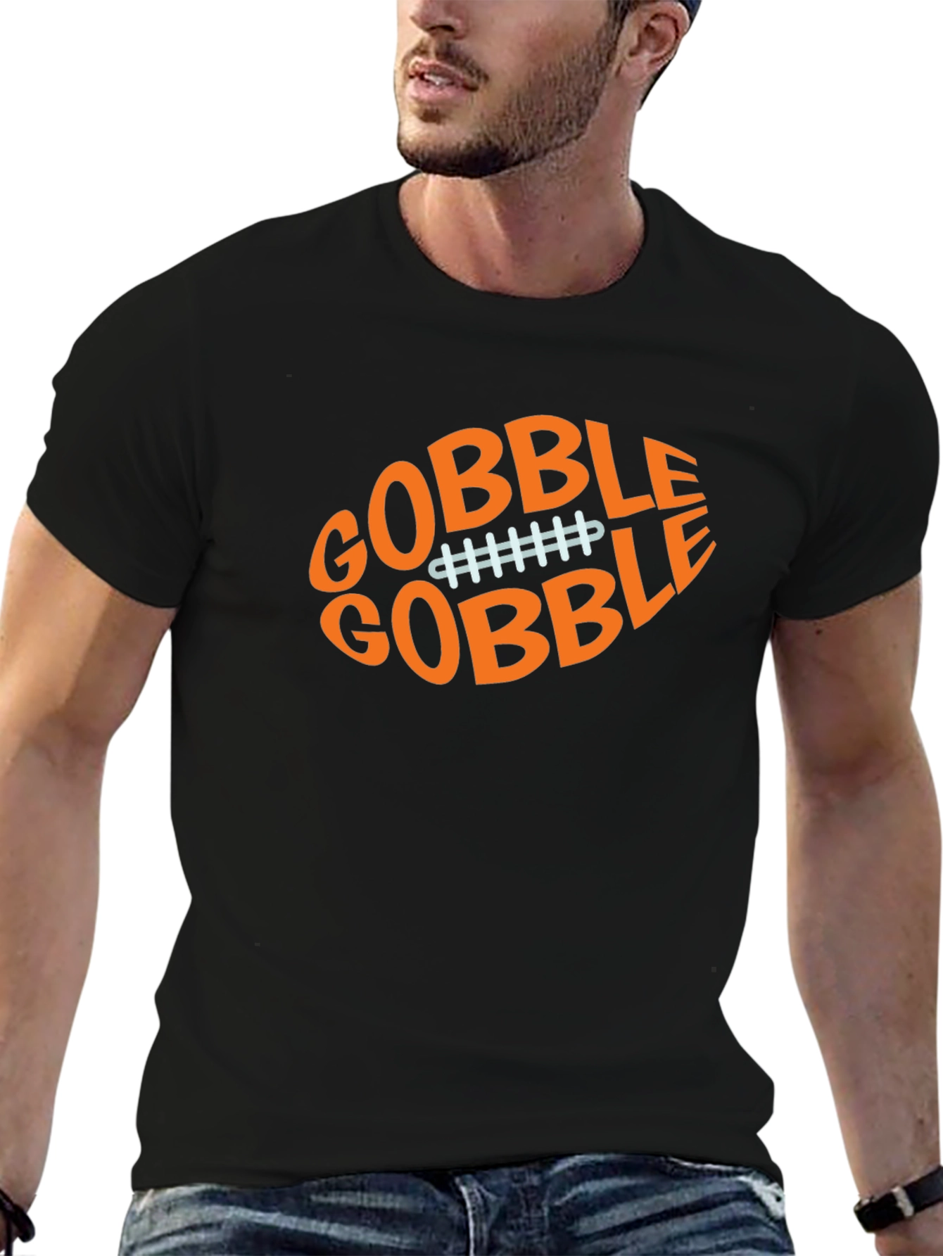 Gobble Thanksgiving Football T-Shirt