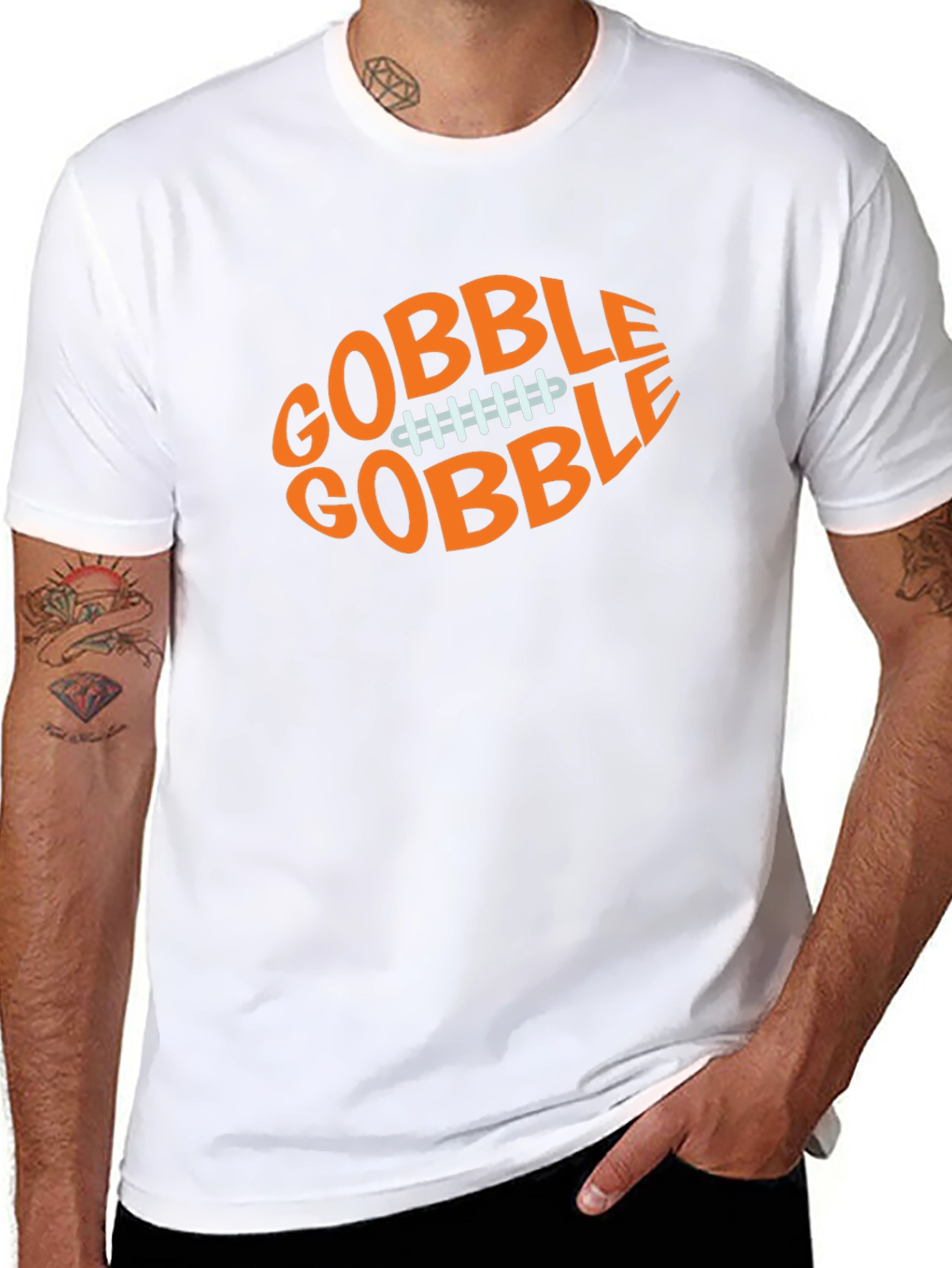 Gobble Thanksgiving Football T-Shirt
