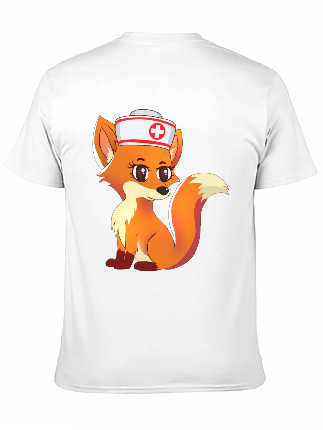 Nurse Fox Graphic Tee - Cute Cartoon Animal T-Shirt