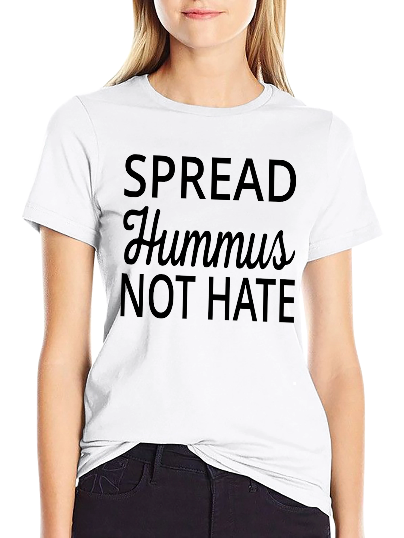 Spread Hummus Not Hate Graphic Tee