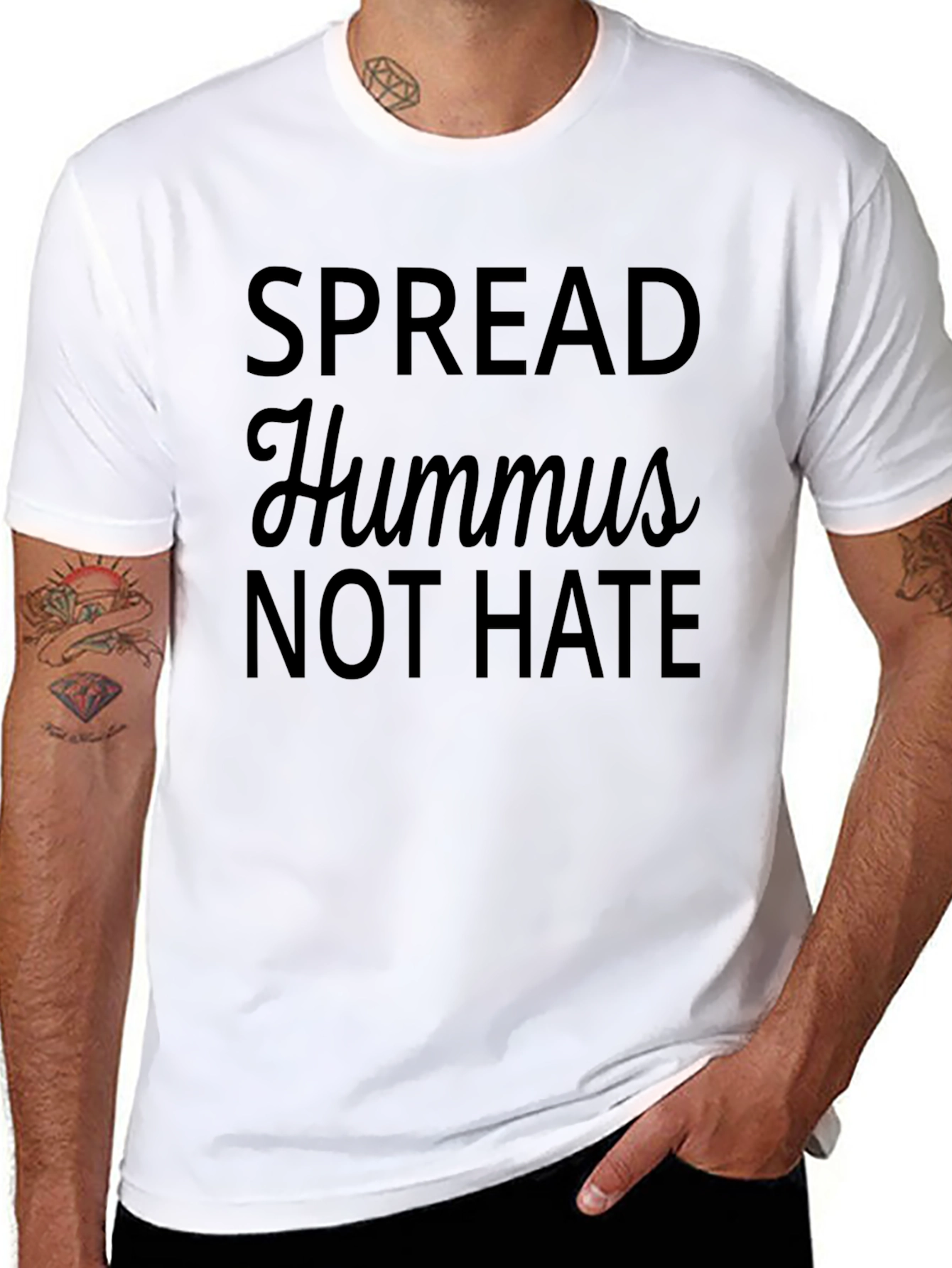 Spread Hummus Not Hate Graphic Tee