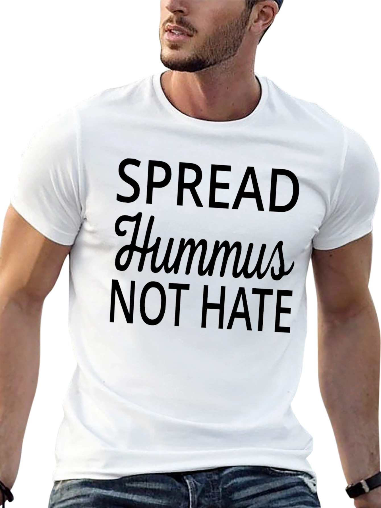 Spread Hummus Not Hate Graphic Tee