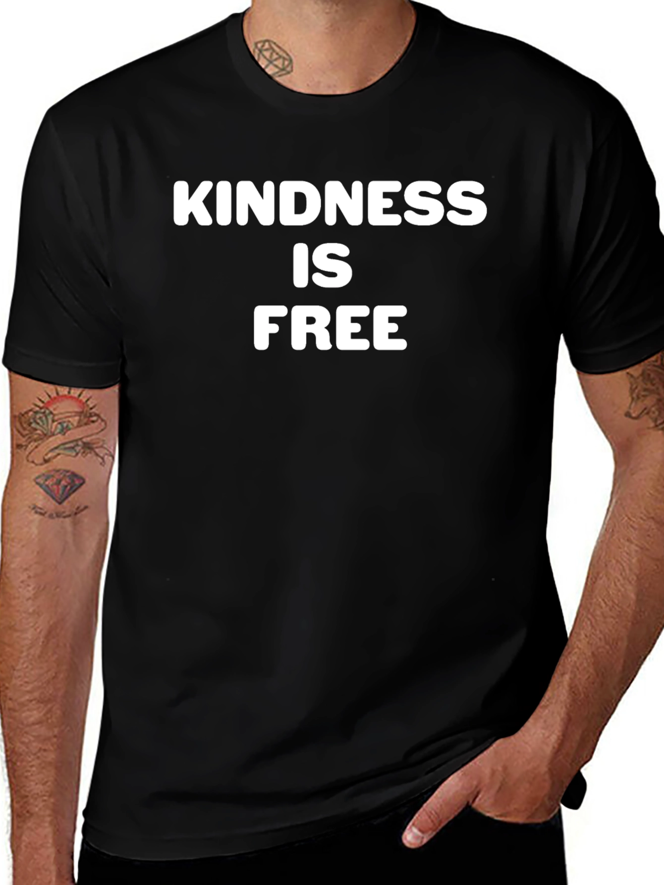 Kindness Is Free Black T-Shirt