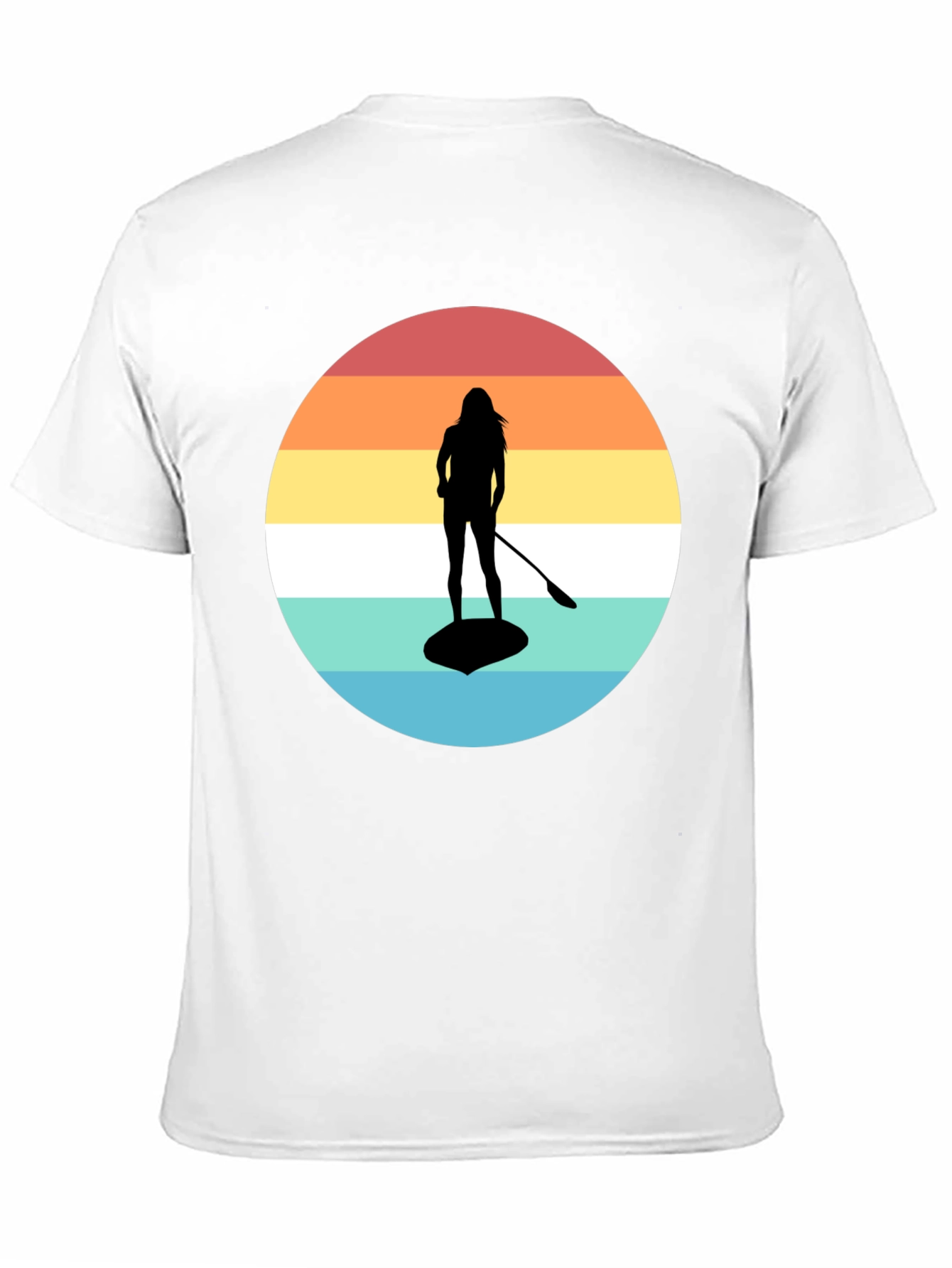 Retro Sunset Paddle Boarding T-Shirt