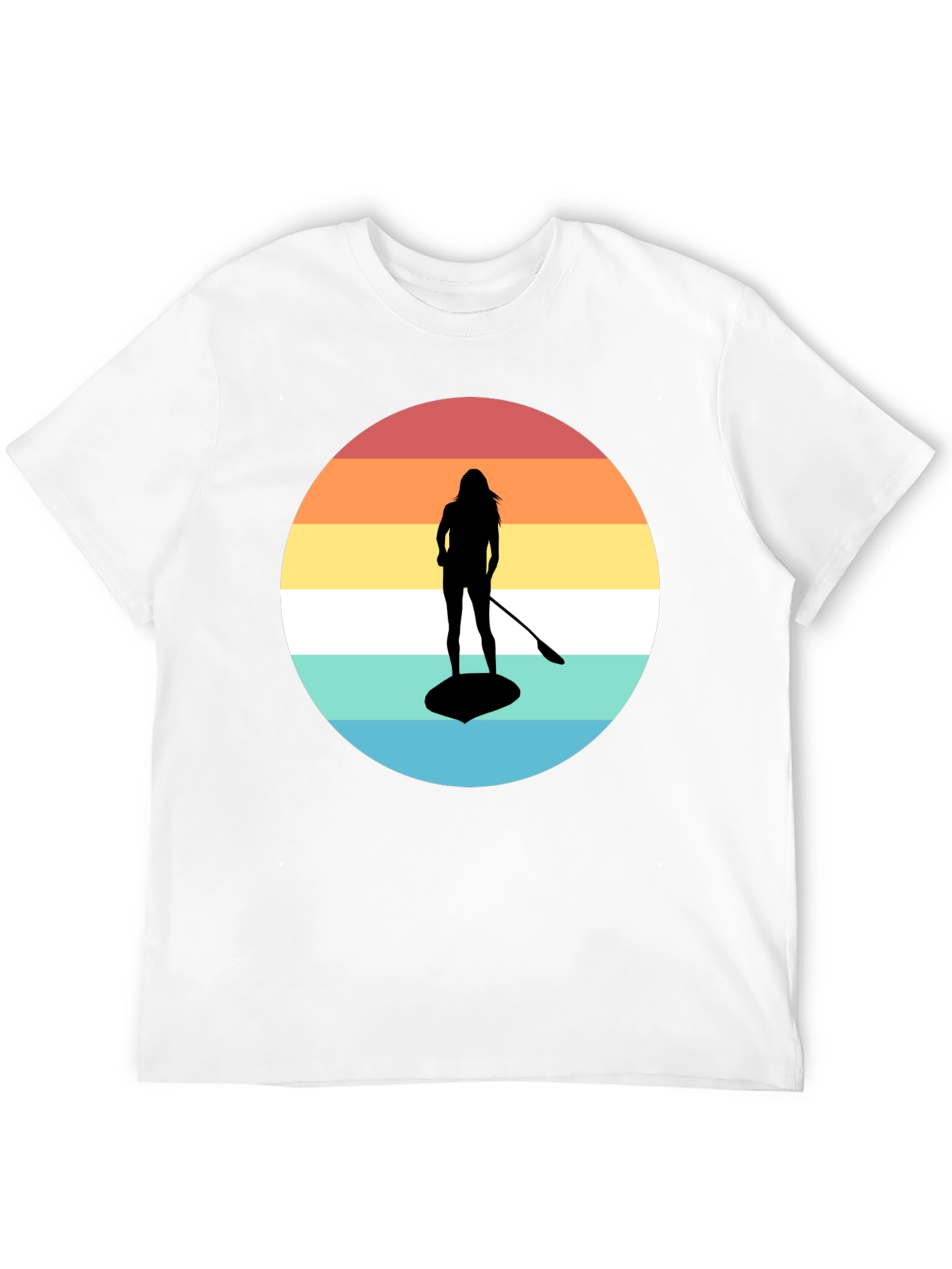 Retro Sunset Paddle Boarding T-Shirt