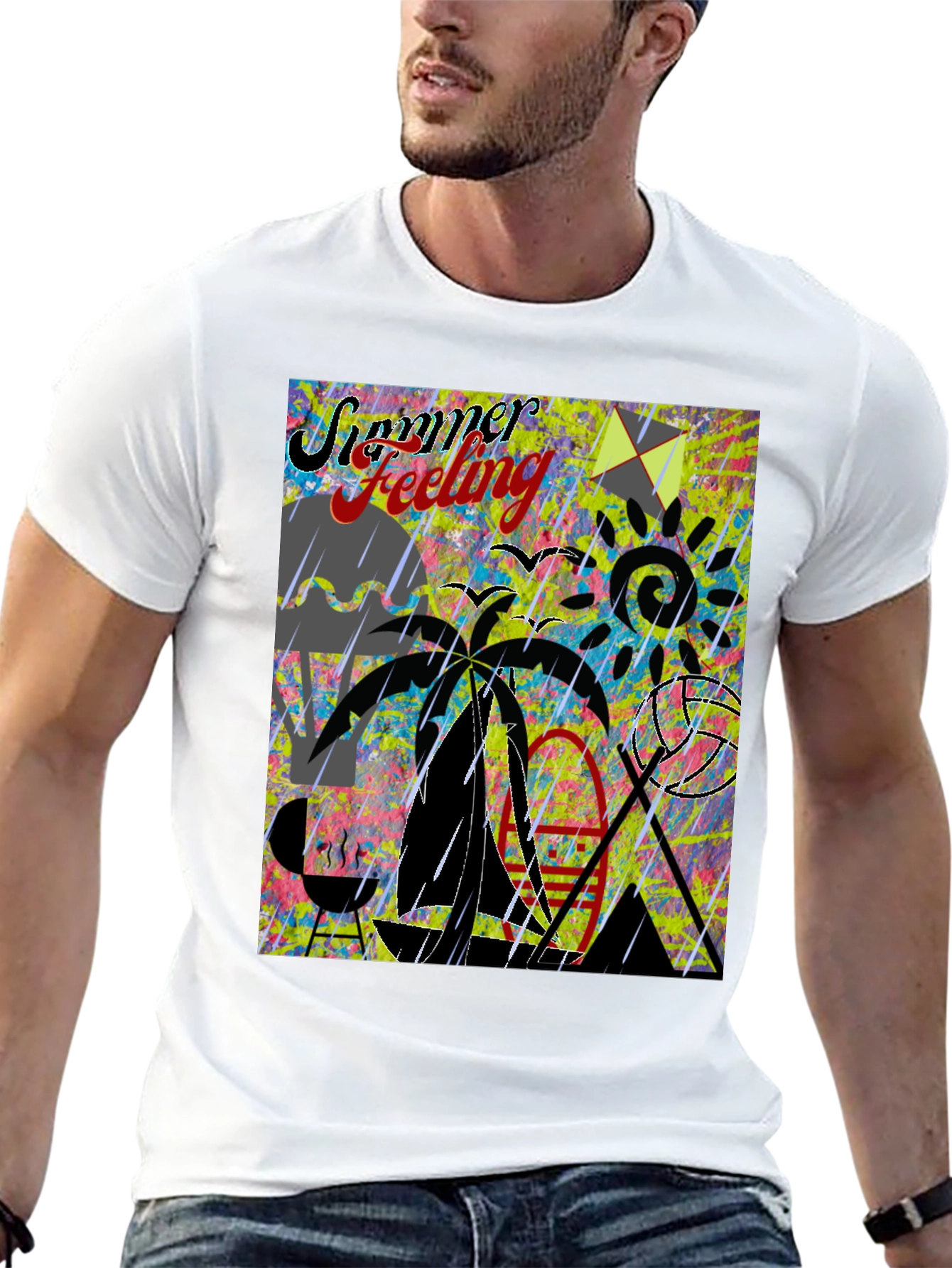 Summer Feeling Graphic T-Shirt