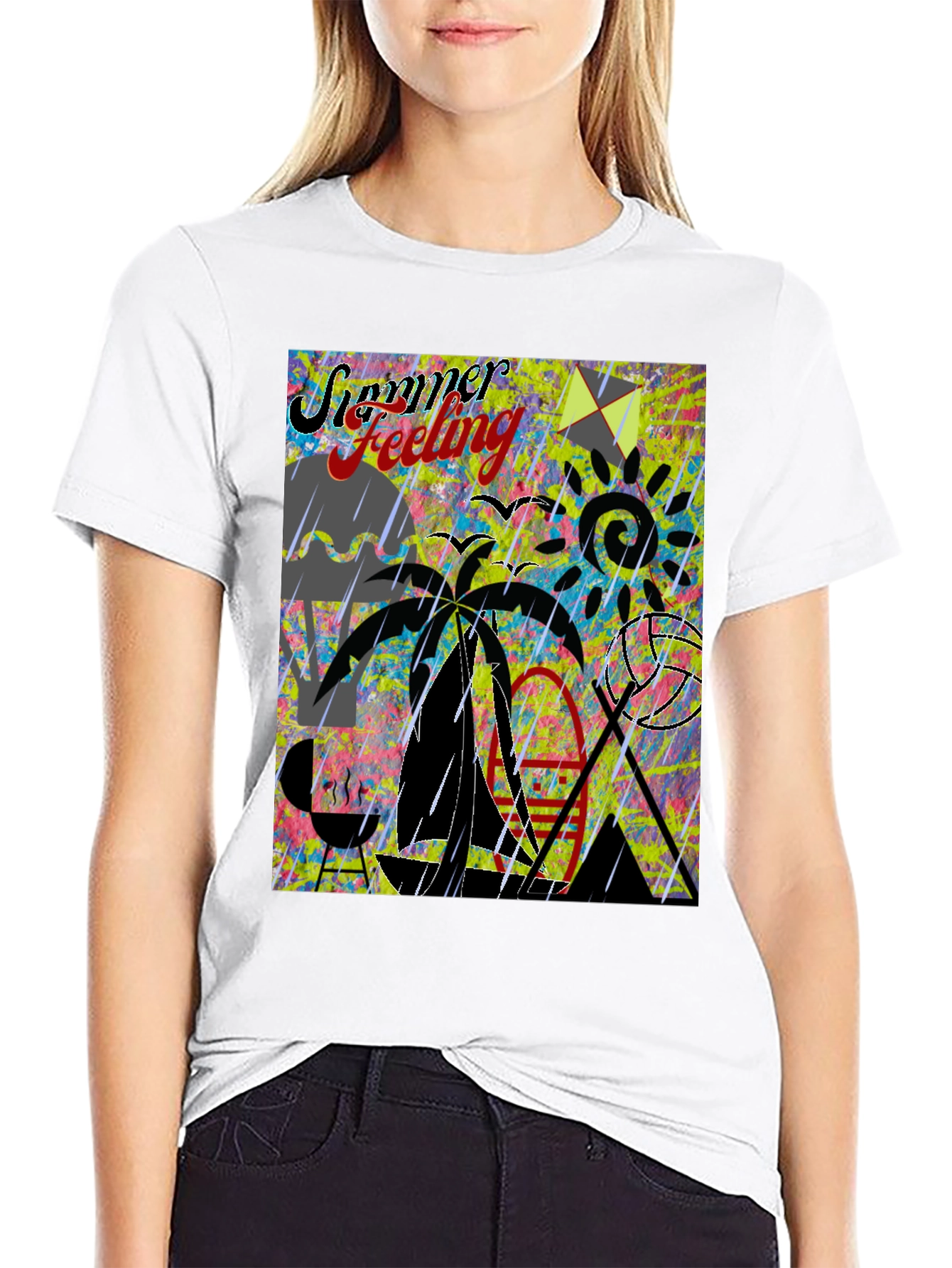 Summer Feeling Graphic T-Shirt