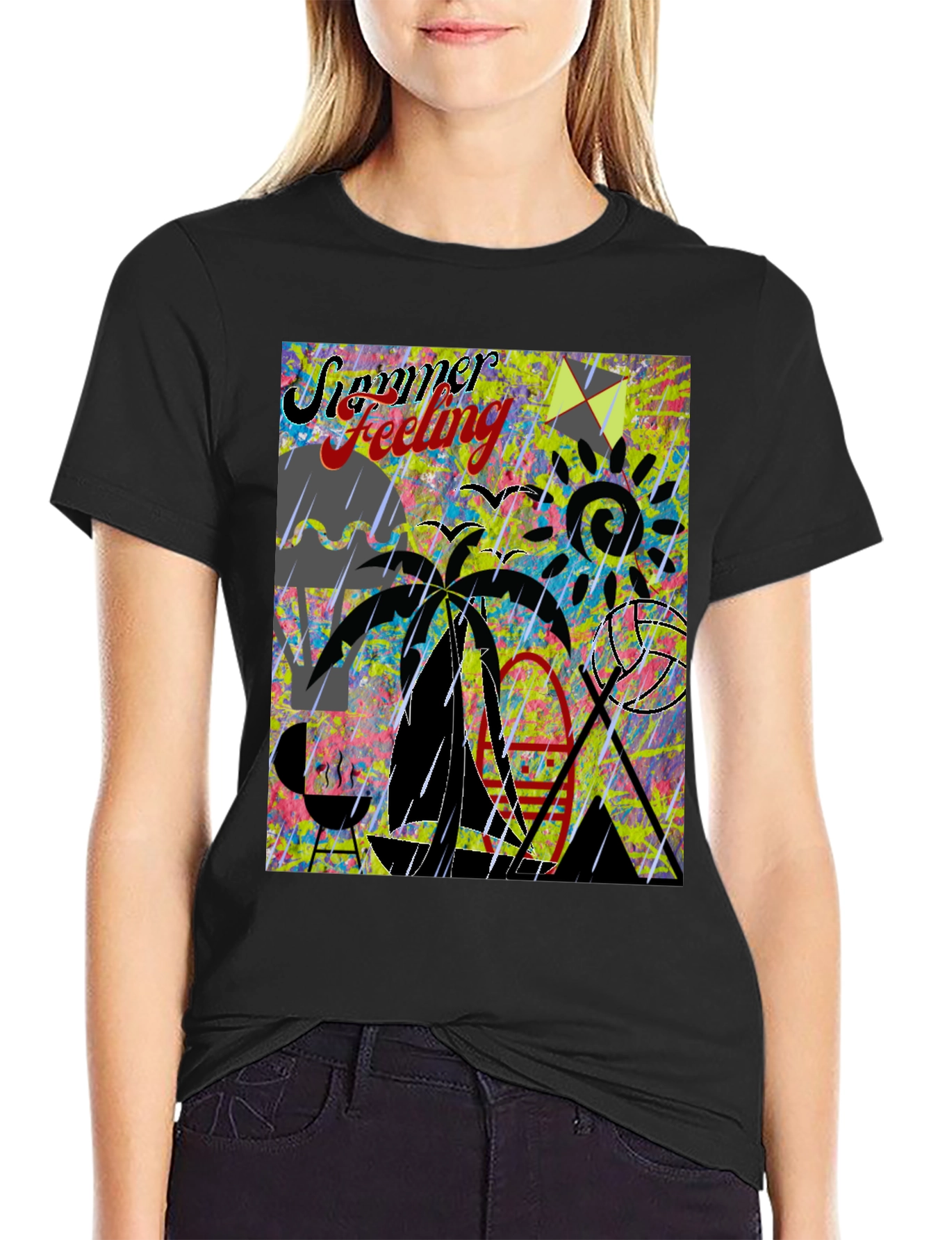 Summer Feeling Graphic T-Shirt