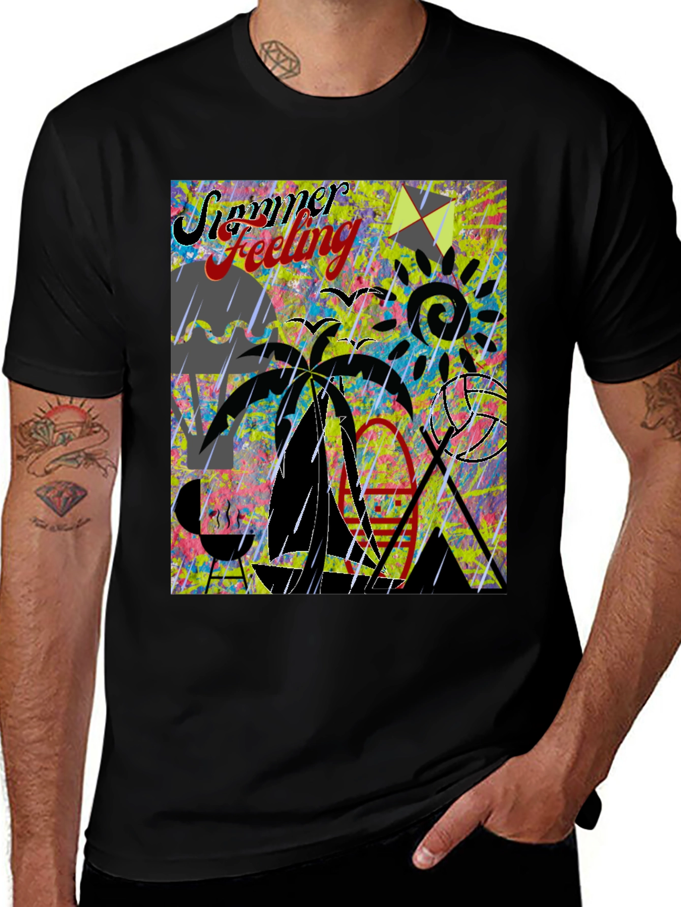 Summer Feeling Graphic T-Shirt