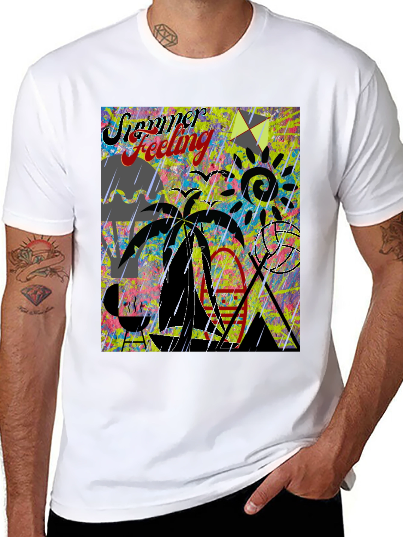 Summer Feeling Graphic T-Shirt