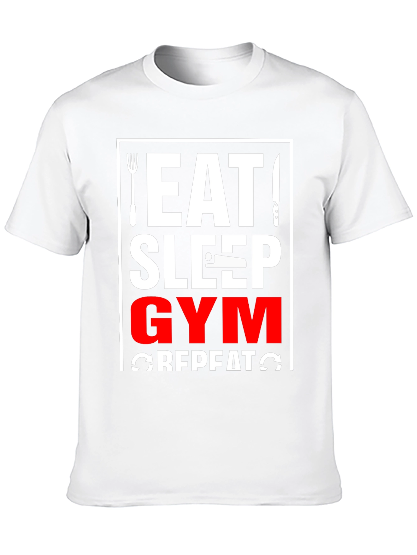 Eat Sleep Gym Repeat Graphic Tee