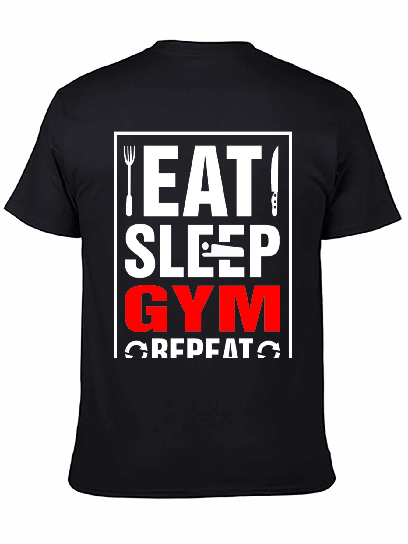 Eat Sleep Gym Repeat Graphic Tee
