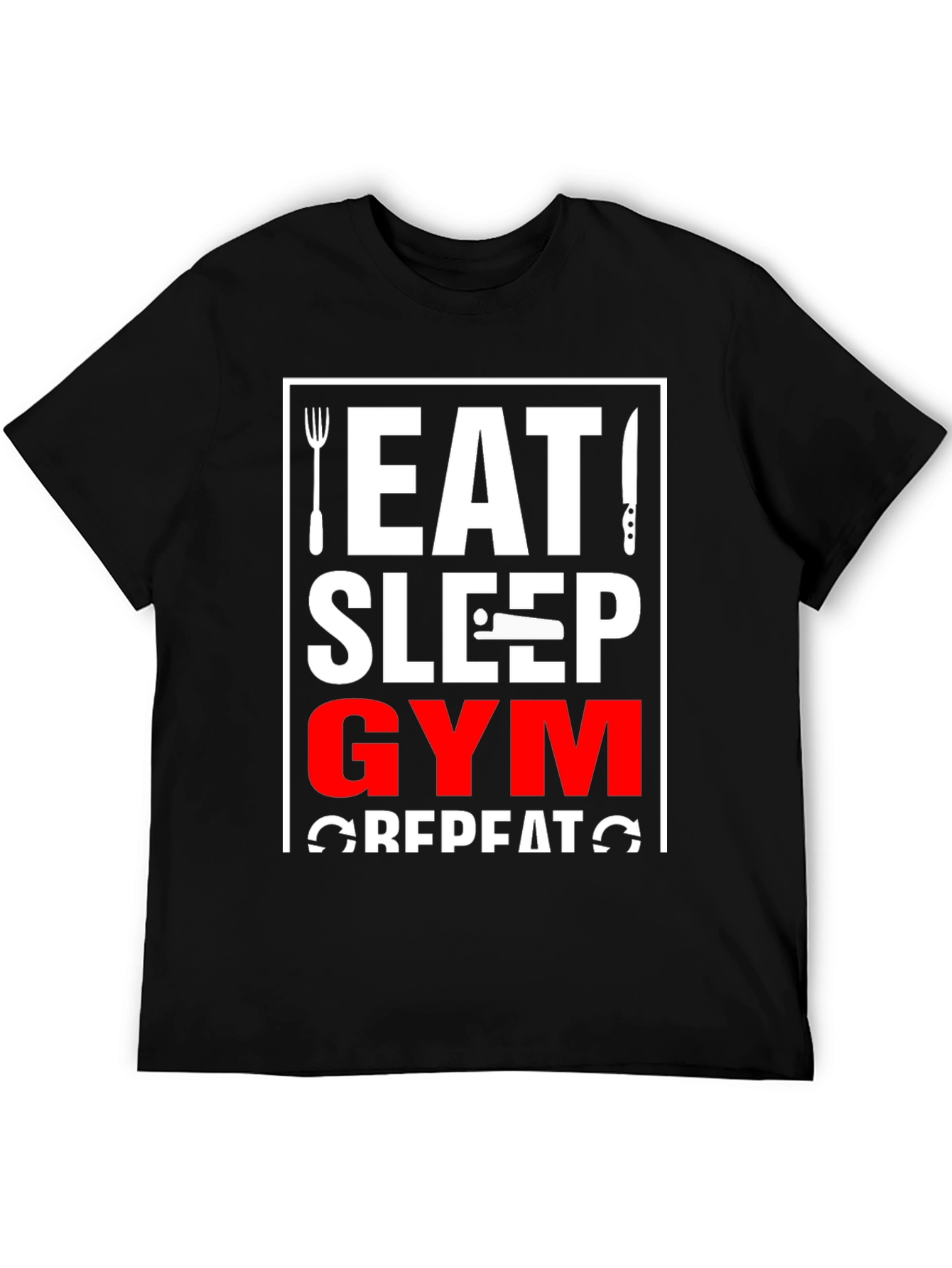 Eat Sleep Gym Repeat Graphic Tee