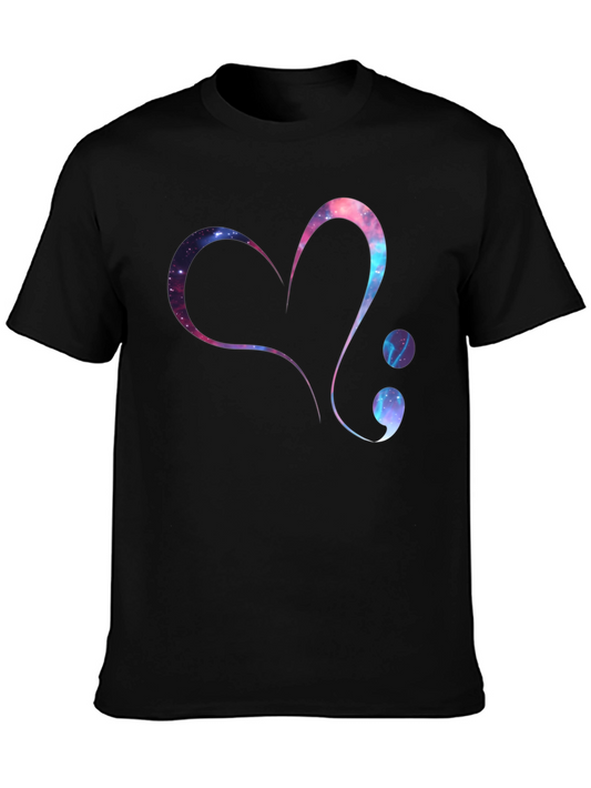 Galaxy Heart Semicolon Graphic Tee