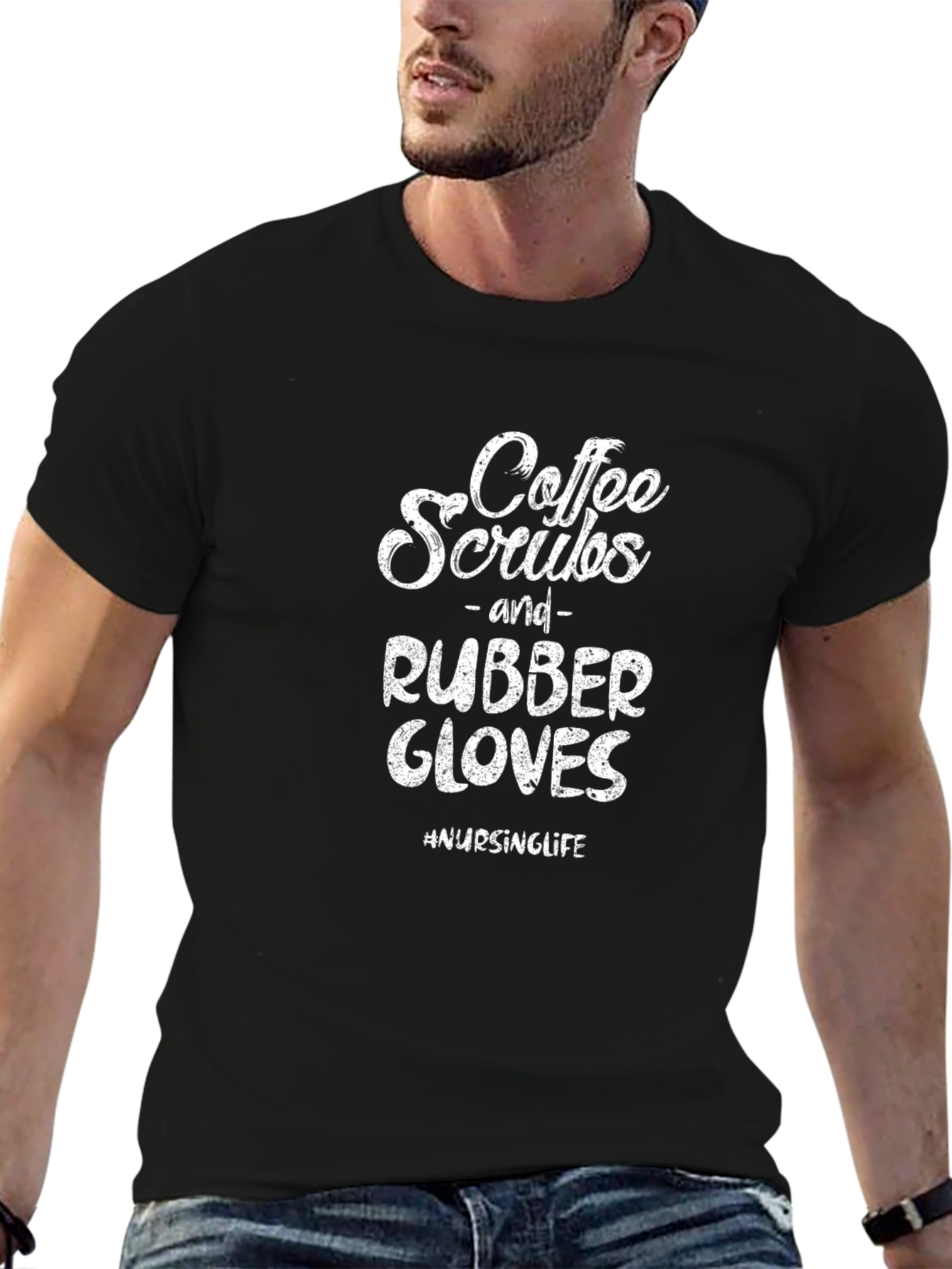 Coffee Scrubs Rubber Gloves Nursing T-Shirt