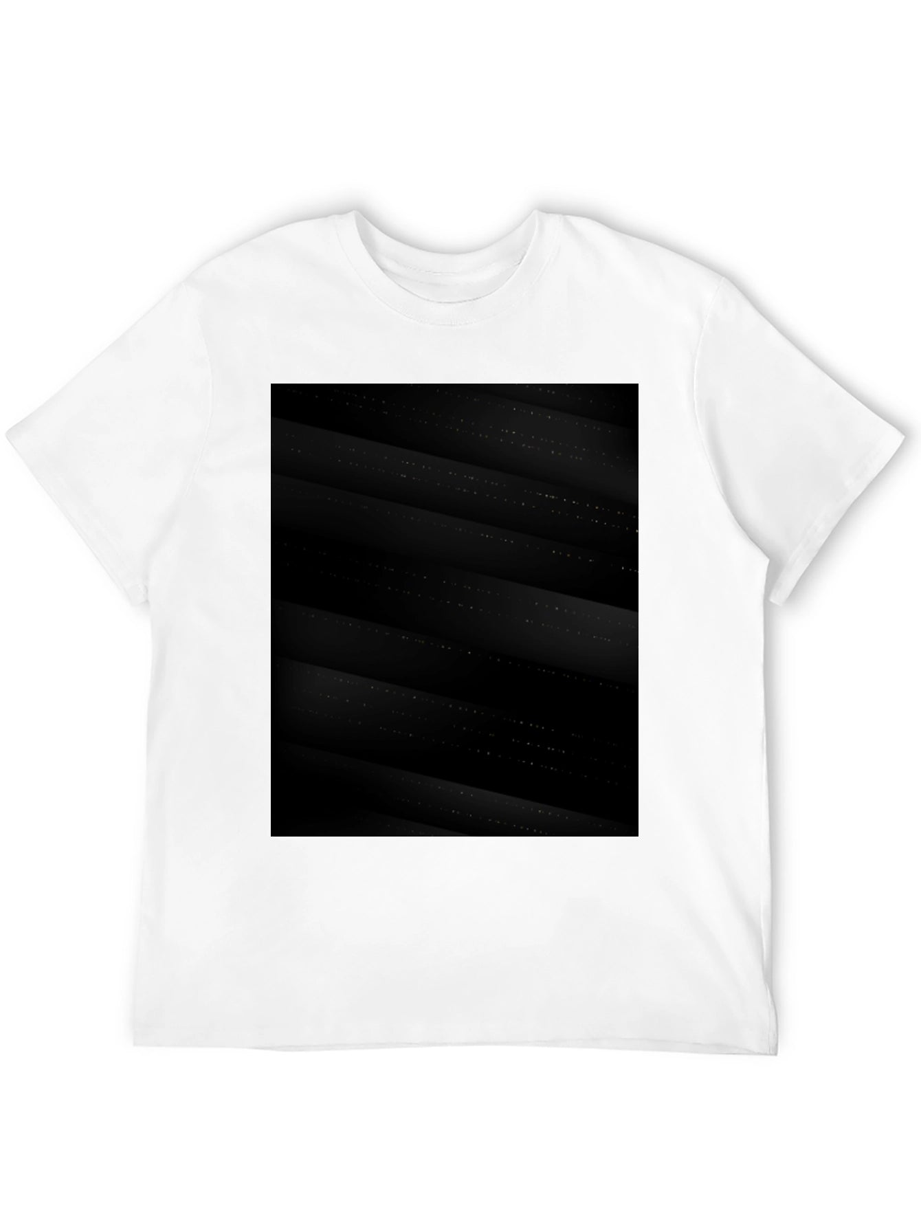 Modern Black Geometric Pattern Tee
