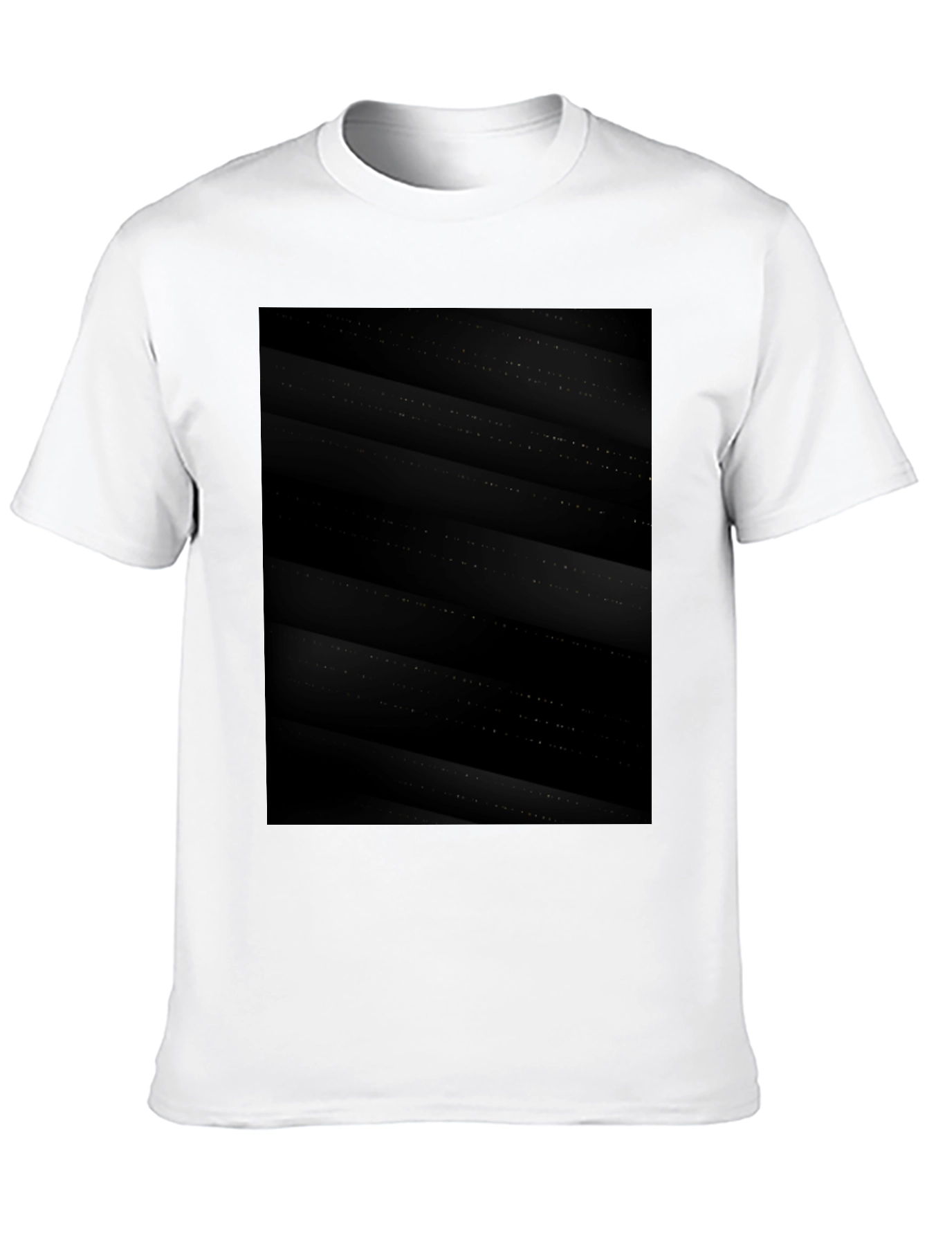 Modern Black Geometric Pattern Tee