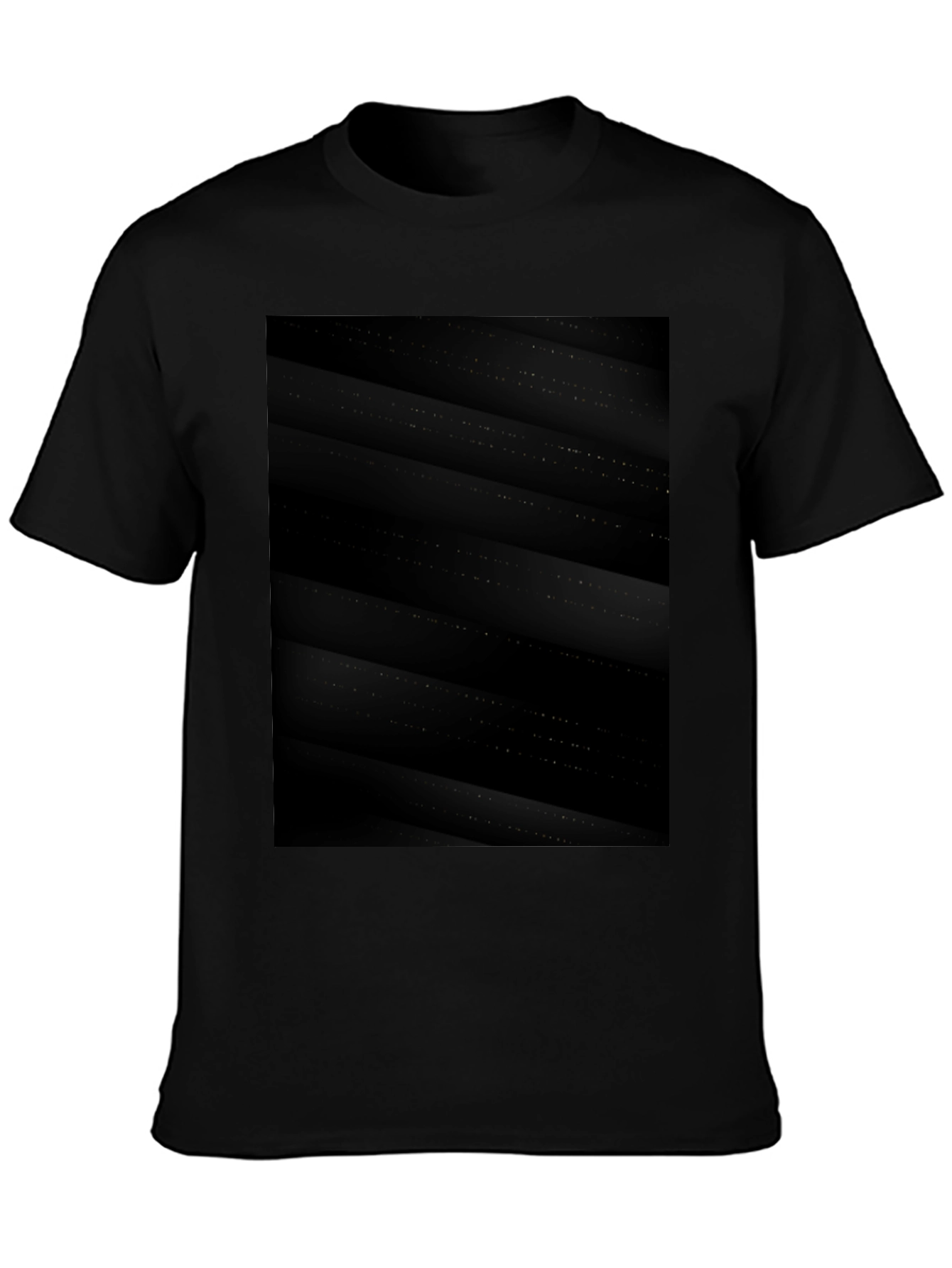 Modern Black Geometric Pattern Tee