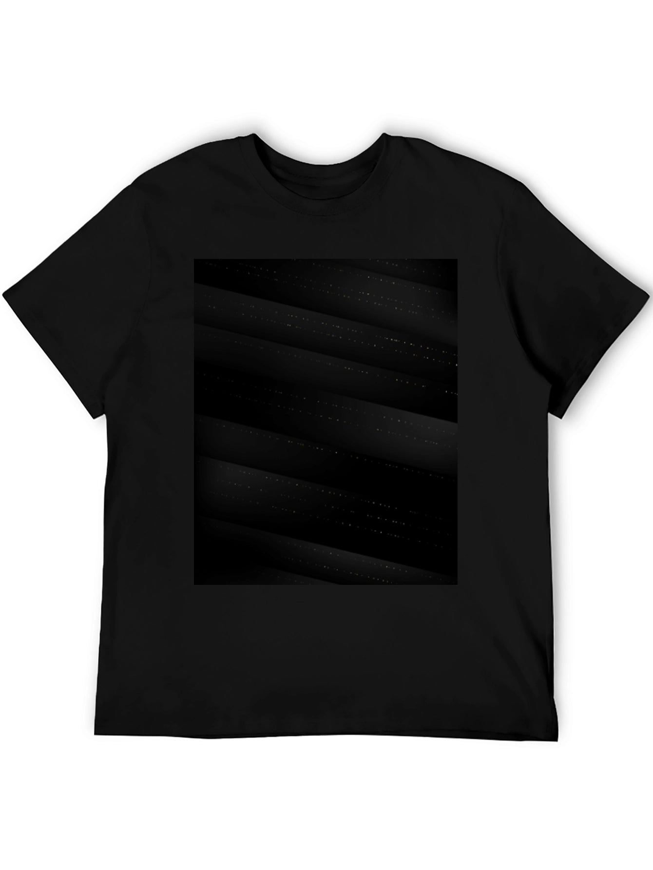 Modern Black Geometric Pattern Tee