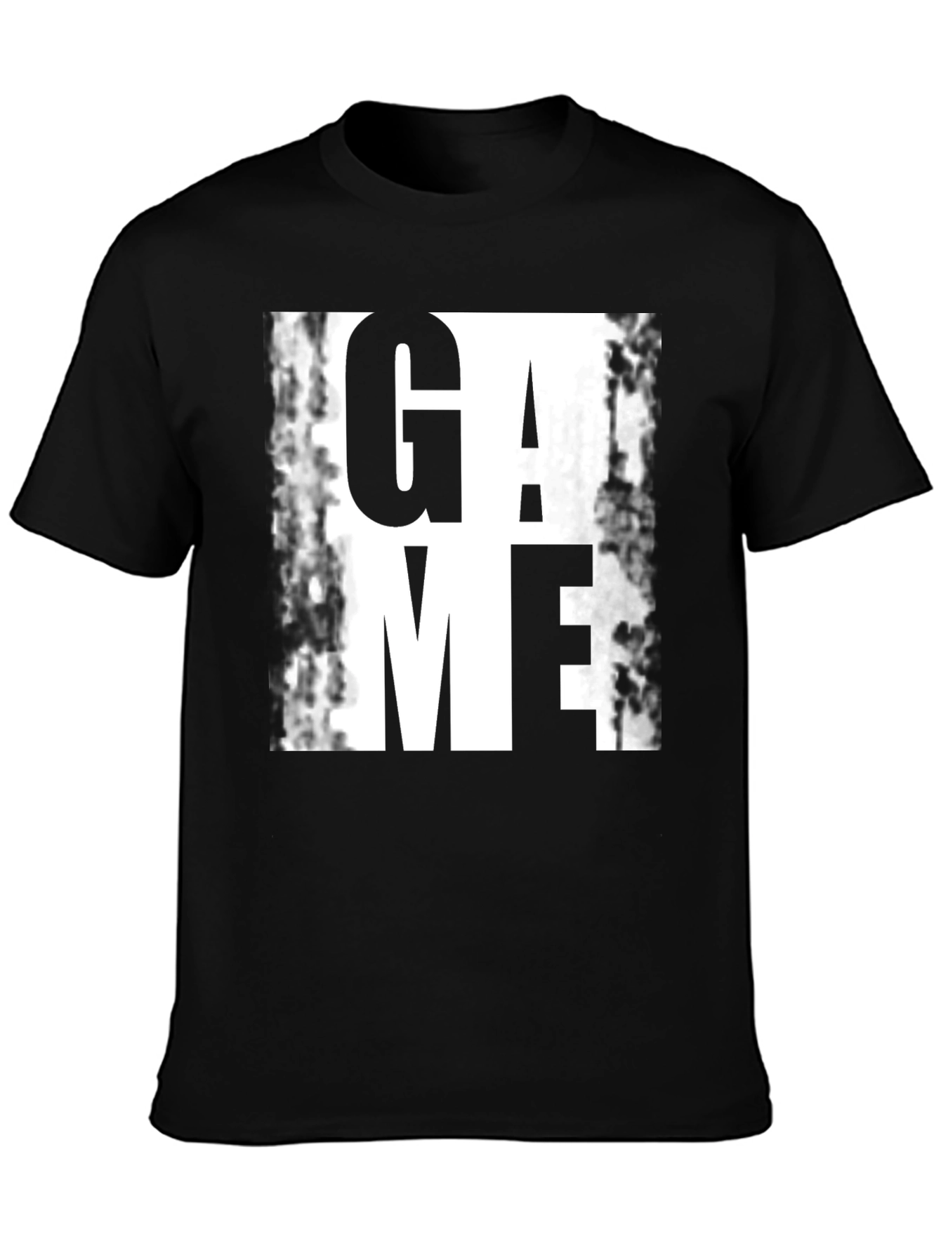Game Graphic Print T-Shirt - Black