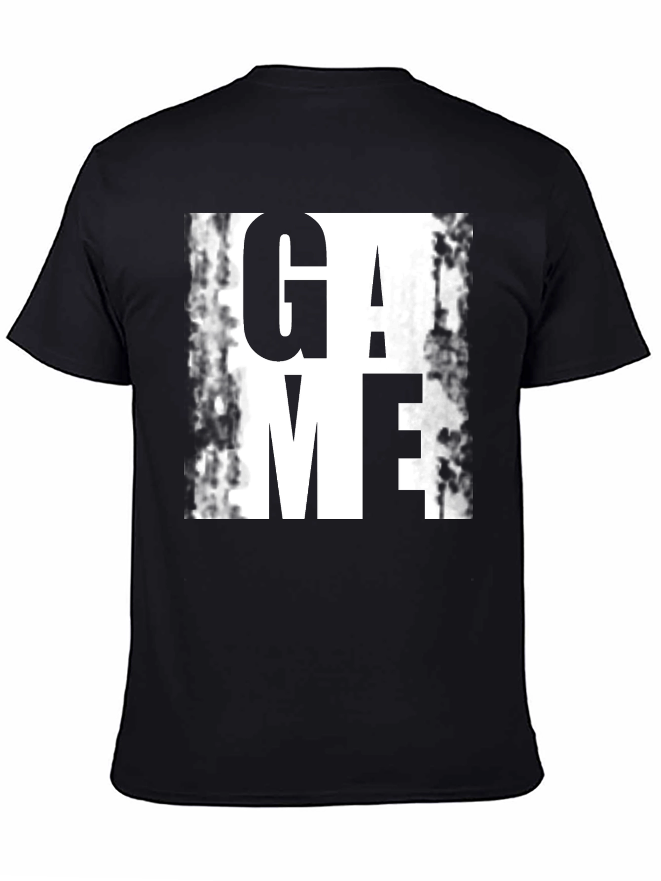 Game Graphic Print T-Shirt - Black