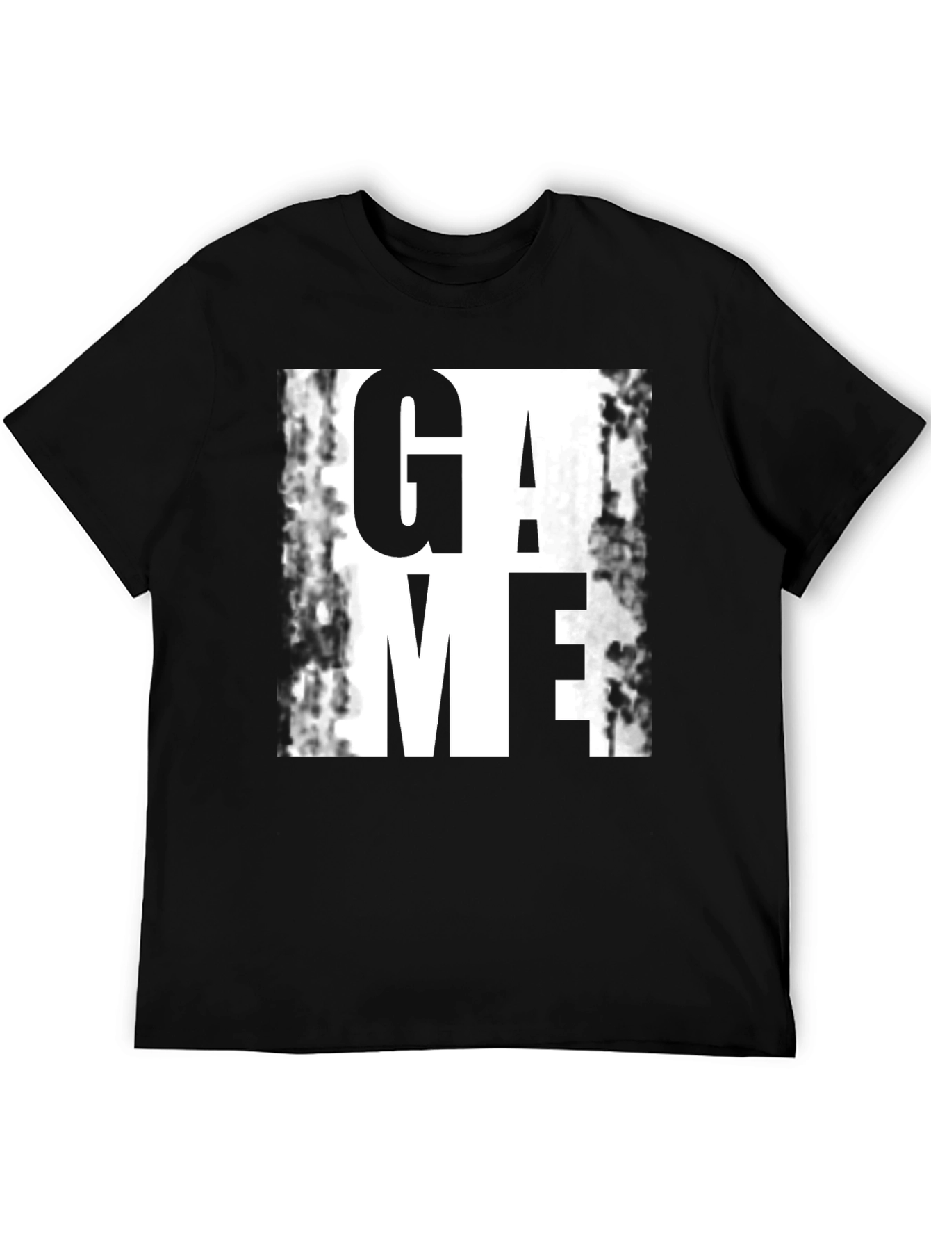 Game Graphic Print T-Shirt - Black