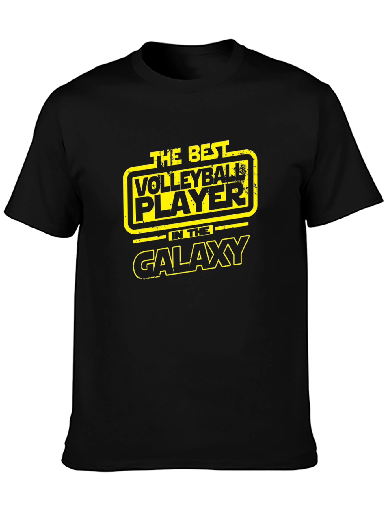 Volleyball Player Galaxy Black T-Shirt