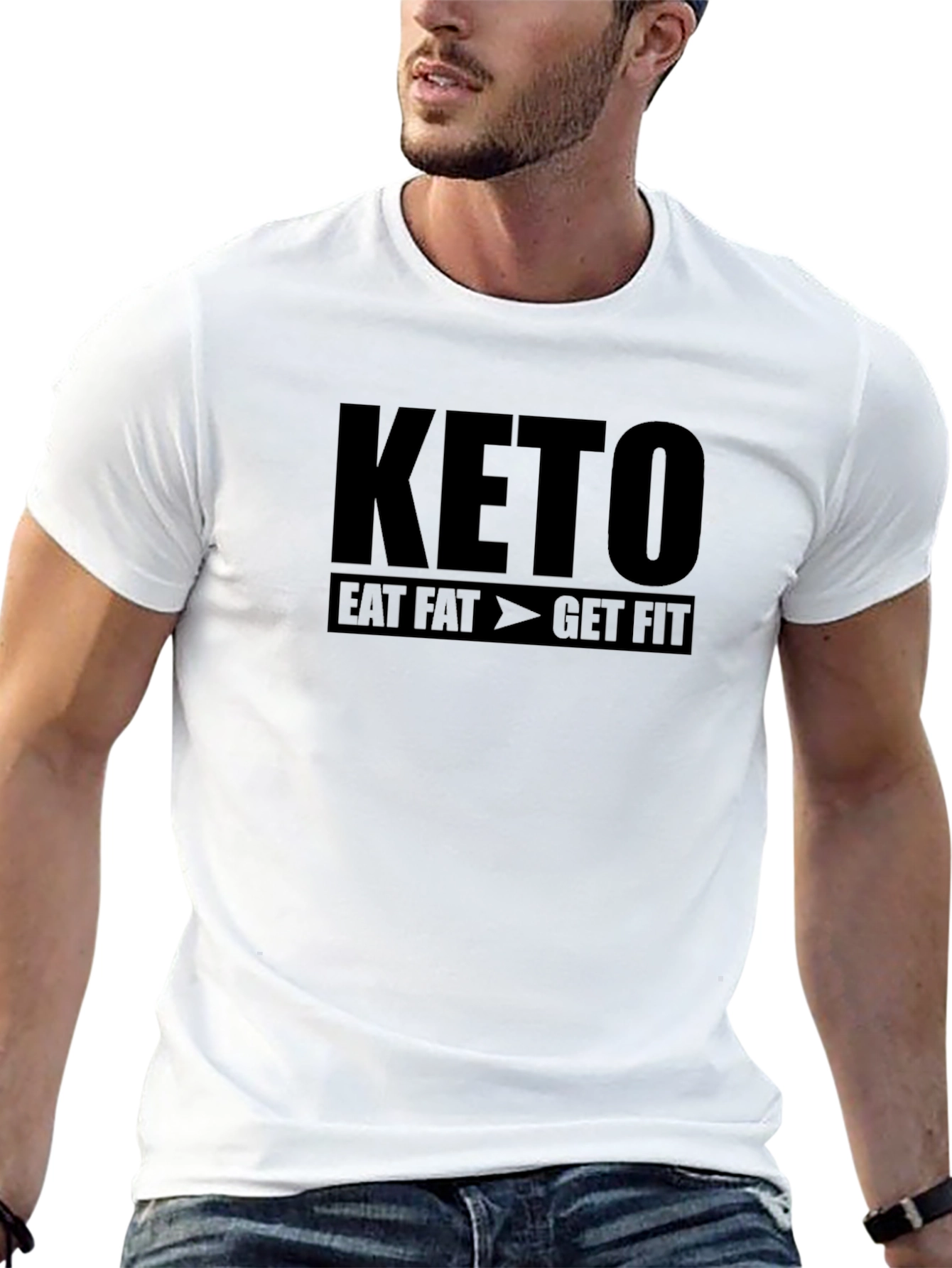 Keto Eat Fat Get Fit T-Shirt - Black