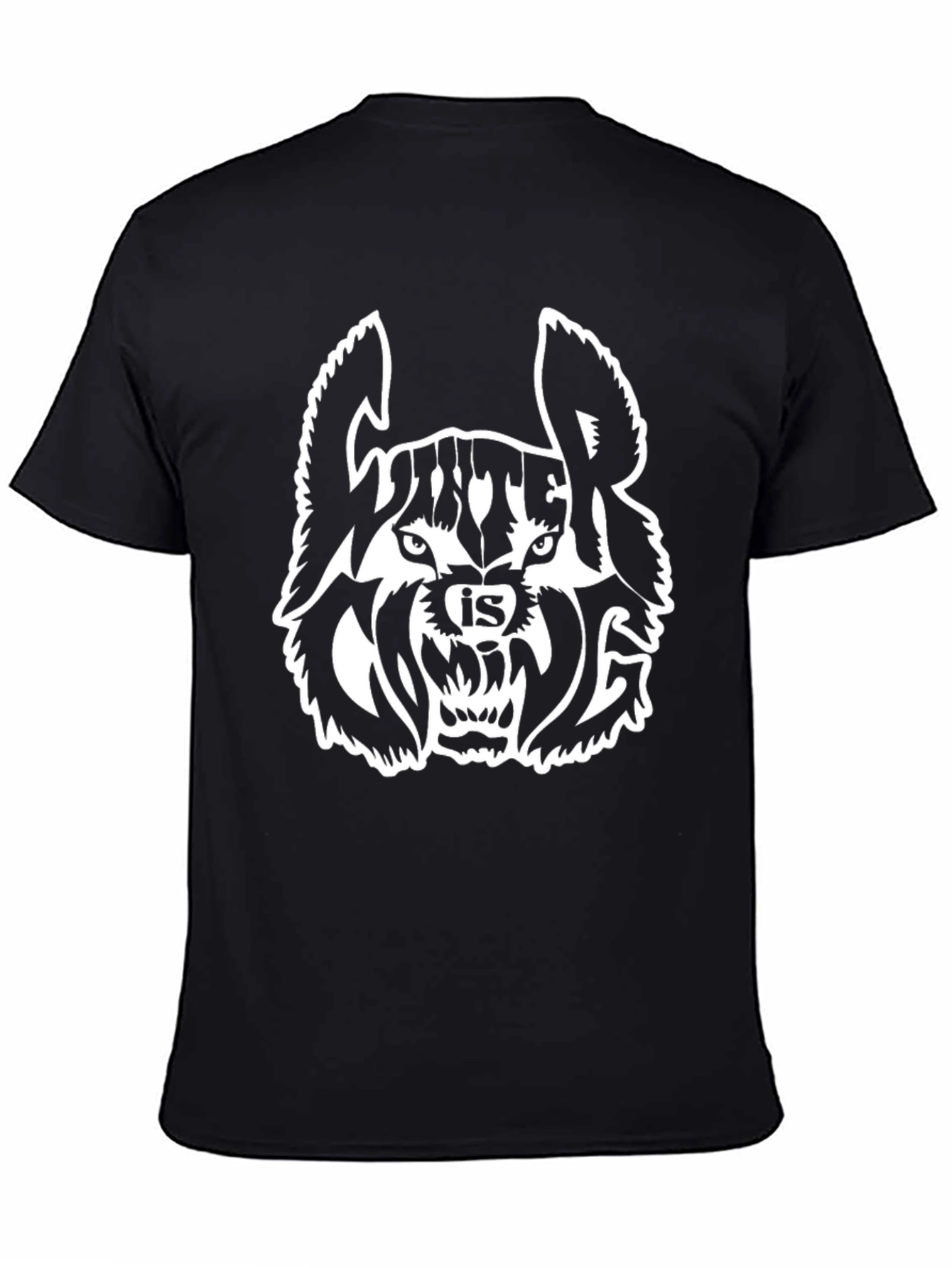 Winter is Mine Black T-Shirt - Wolf Graphic Tee