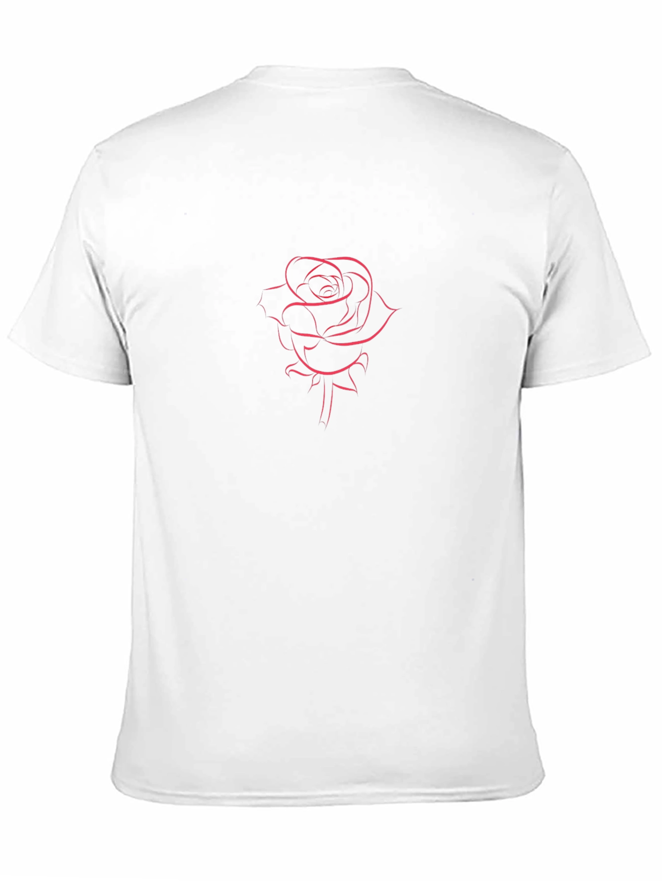 Modern Rose Graphic Black T-Shirt
