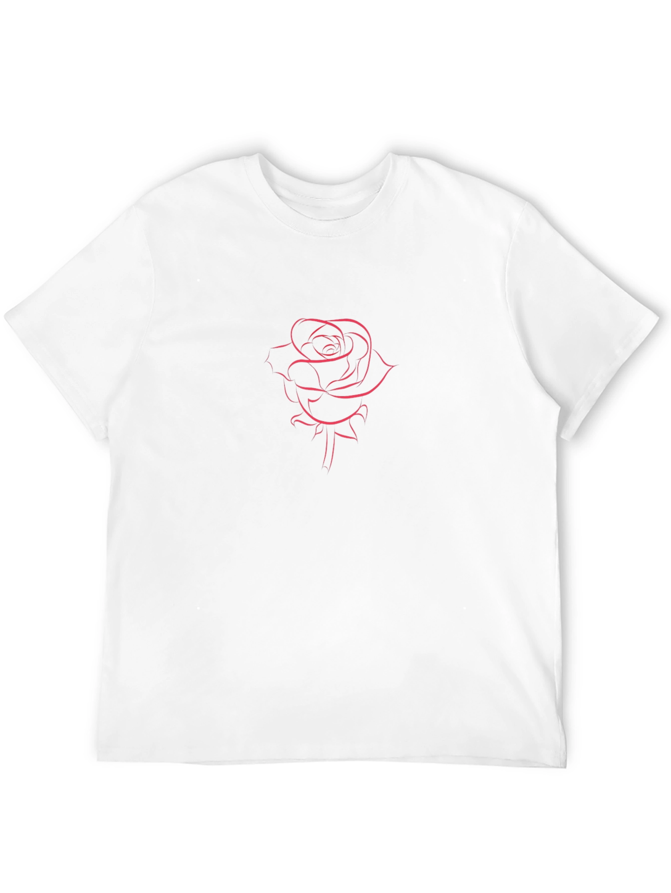 Modern Rose Graphic Black T-Shirt