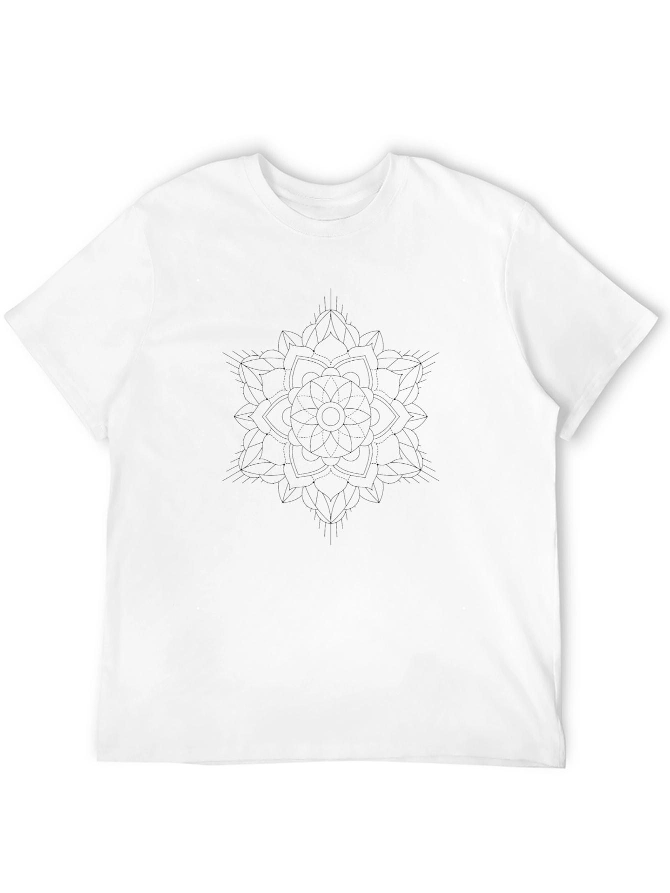 Black Mandala Graphic Tee - Casual Comfort