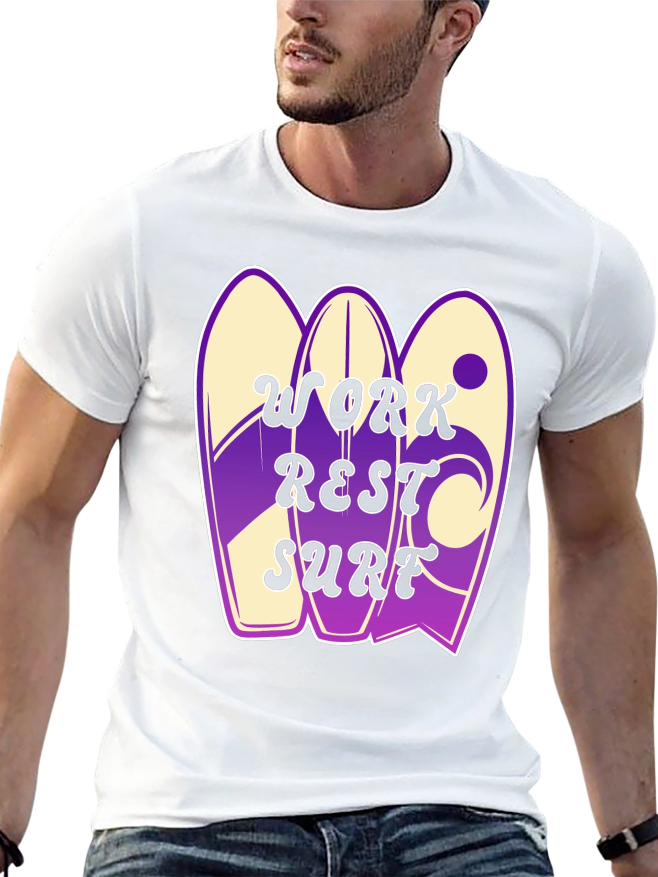 Work Rest Surf Graphic Tee - Black